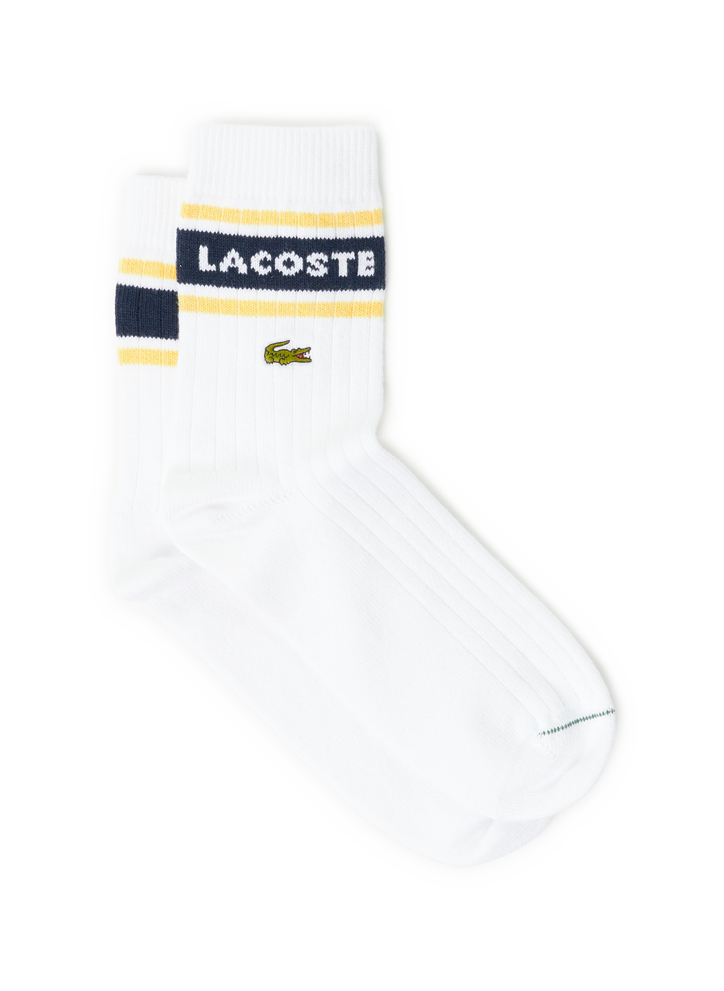 Lot de 2 Chaussettes hautes LACOSTE Blanc