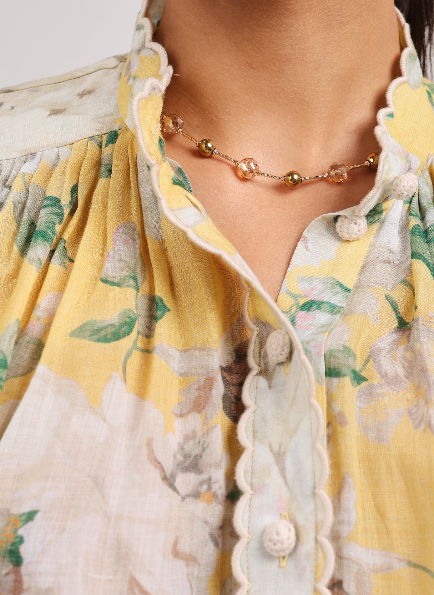 Collier à perles  AU PRINTEMPS PARIS Rose