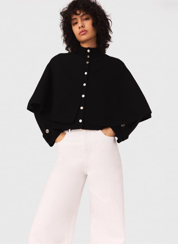 Cardigan ample col montant Noir by MAJE MAJE Cardigan ample col montant Noir