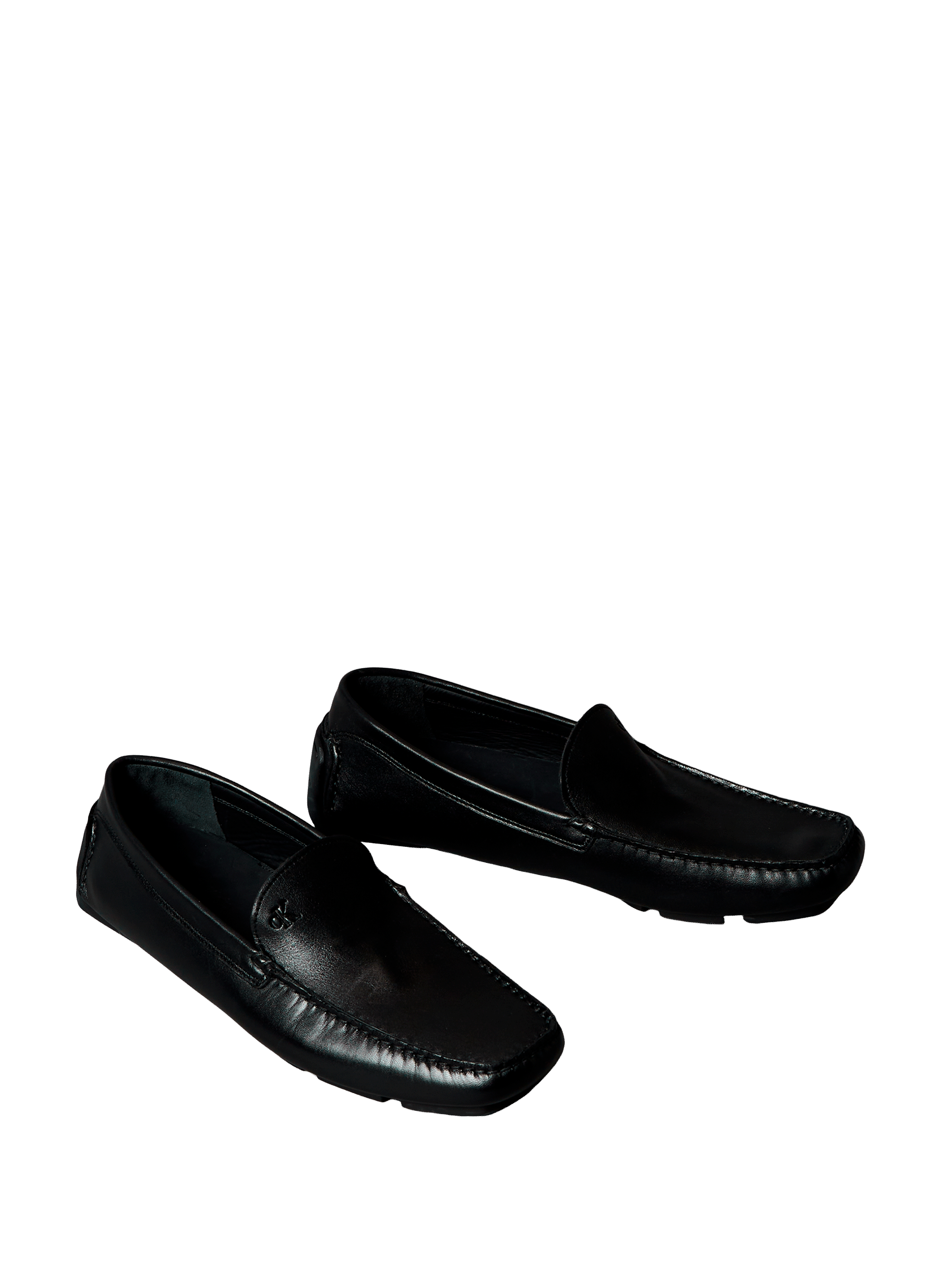 Calfskin leather loafers CALVIN KLEIN Black