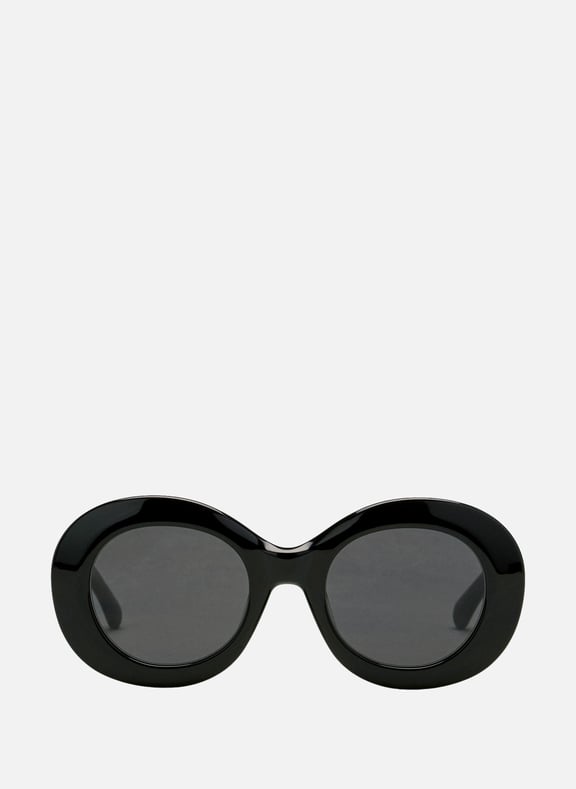 Lunettes de soleil rondes ami de coeur unisexes Noir by AMI PARIS AMI PARIS Lunettes de soleil rondes ami de coeur unisexes Noir