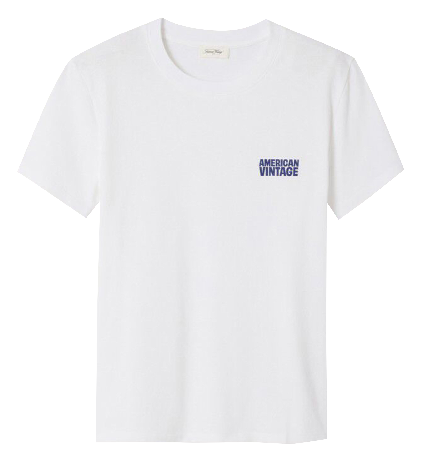 Tee-shirt droit col rond en coton ykobow AMERICAN VINTAGE Blanc