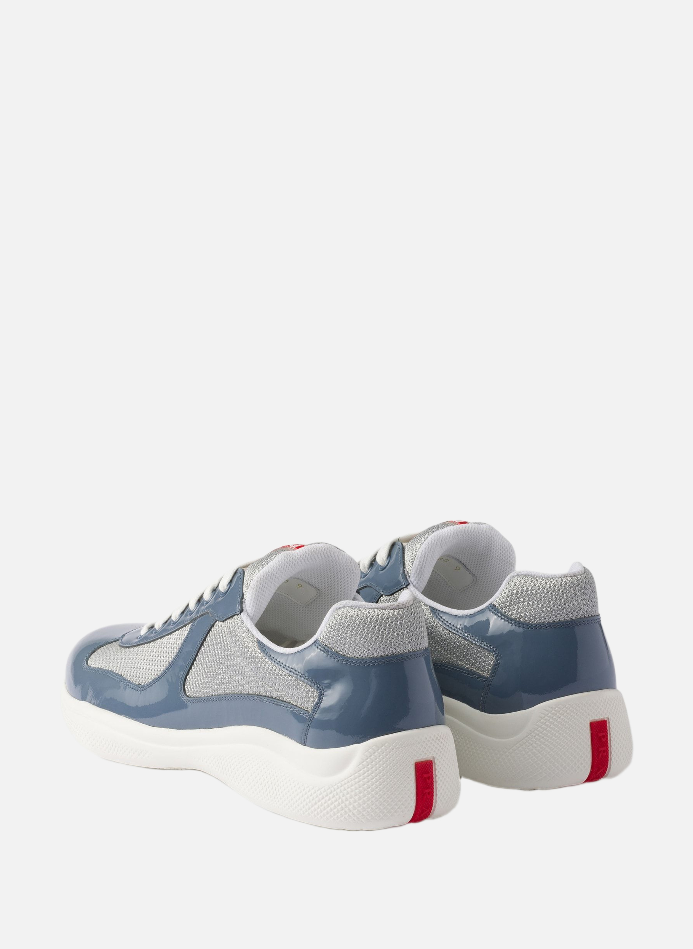 Sneakers prada america’s cup en cuir verni et tiss PRADA Bleu