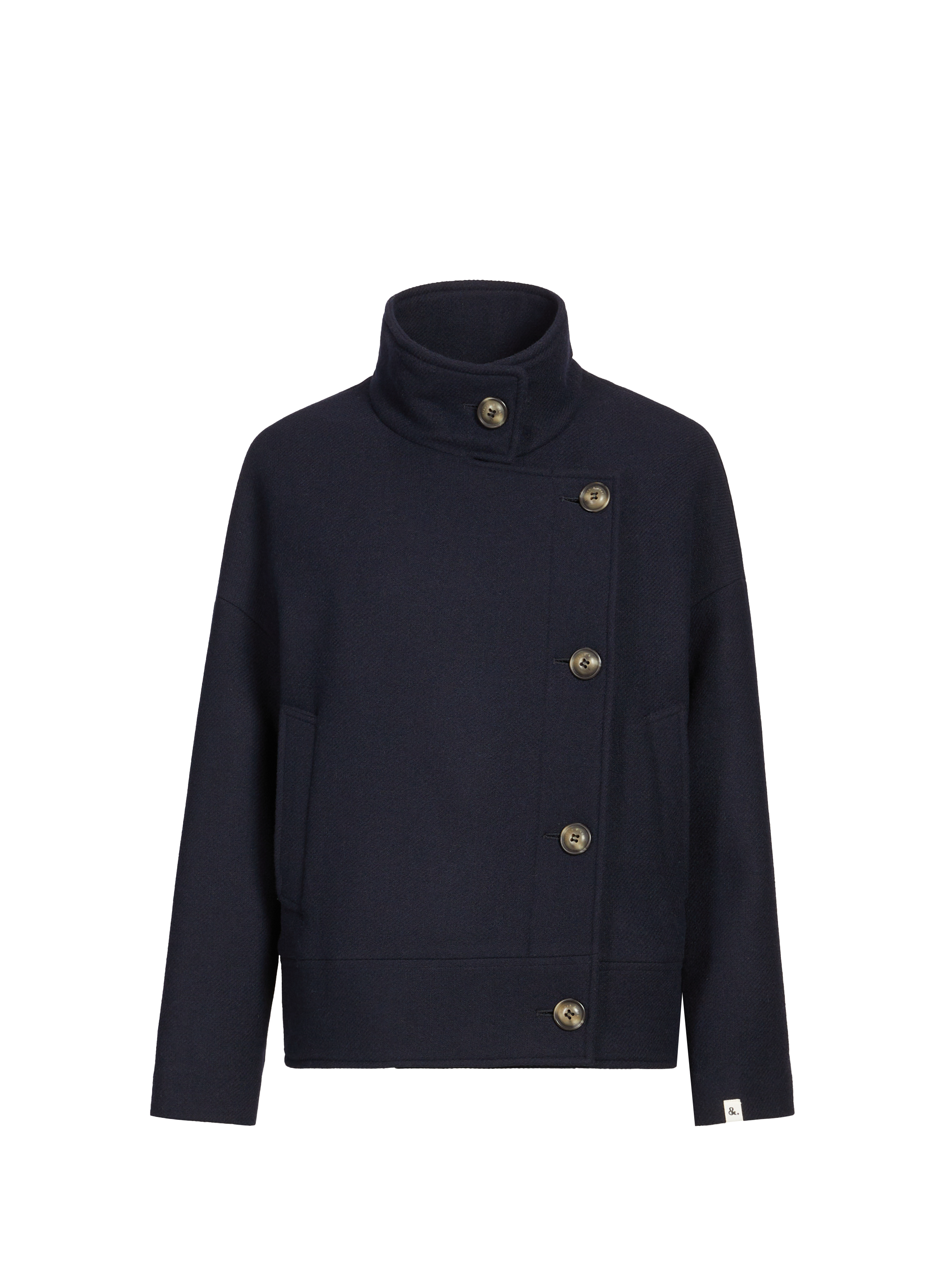 TRENCH & COAT Oversized wool blend coat Blue
