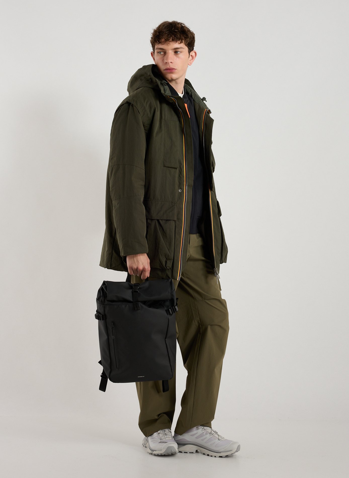 Mid-length Guillermo Parka K-WAY Khaki