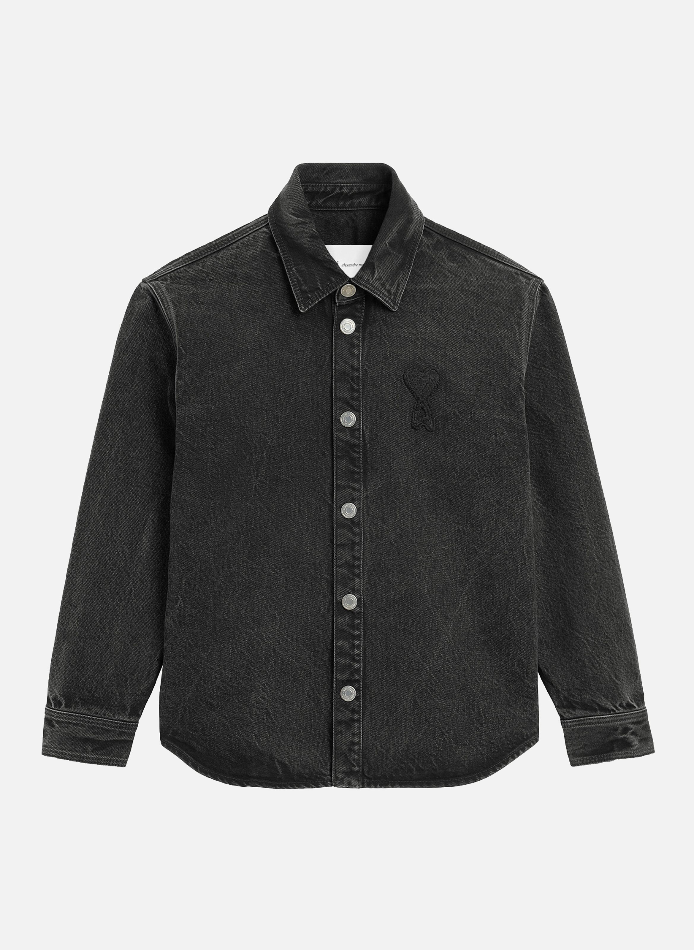 Surchemise ami de coeur en crochet unisexe en coton AMI PARIS Noir