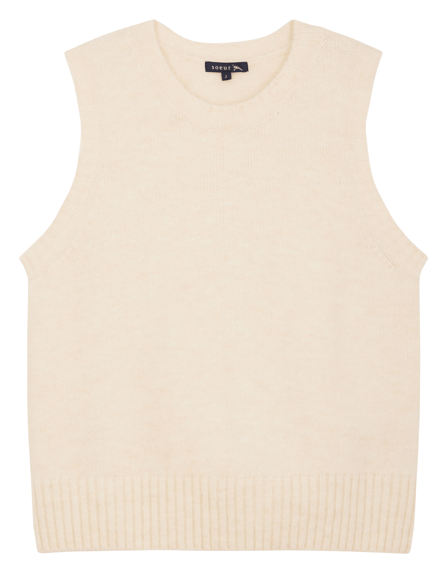 Pull col rond en maille douce namaste SOEUR Beige