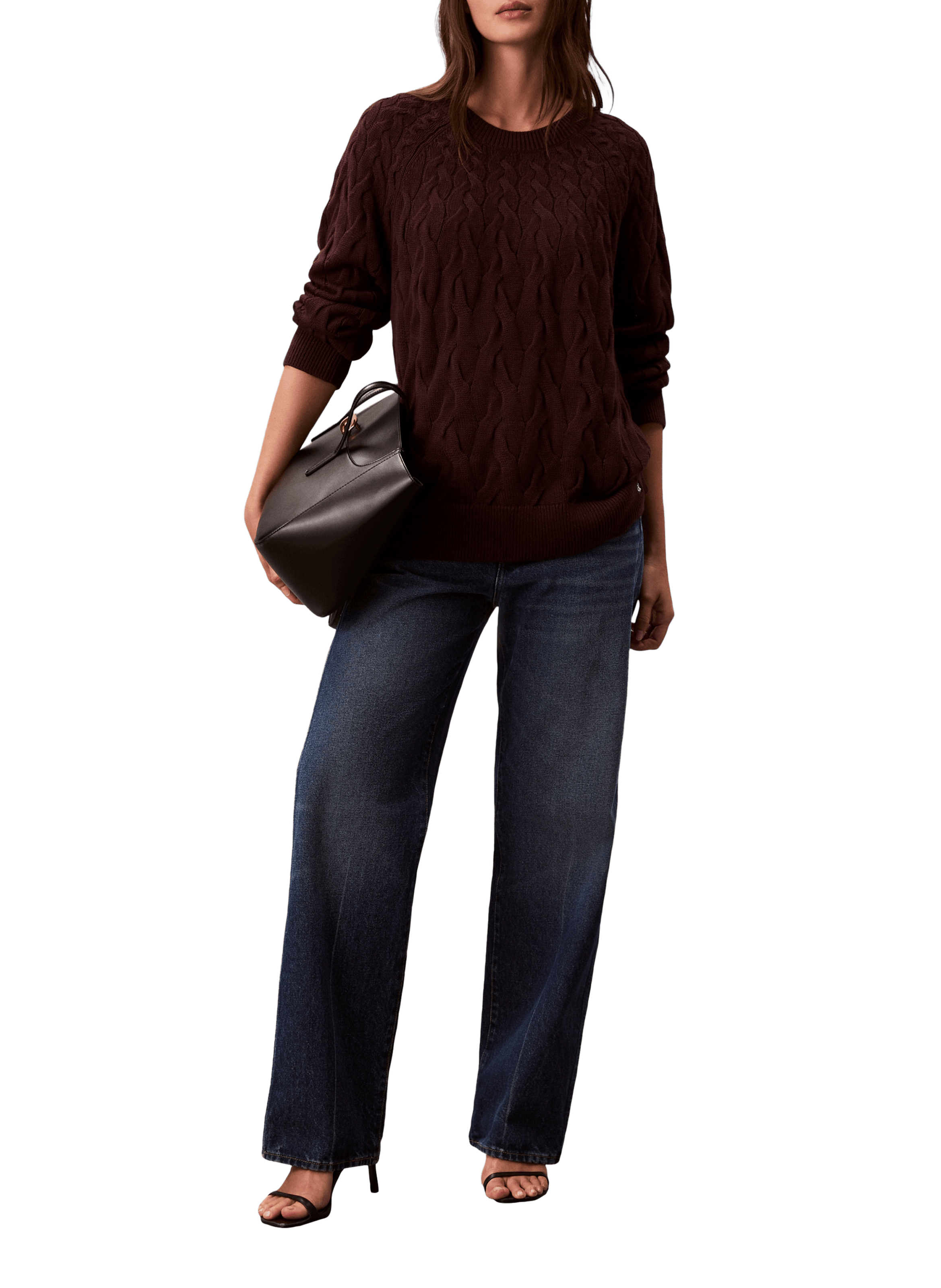 Cotton-blend jumper CALVIN KLEIN Brown