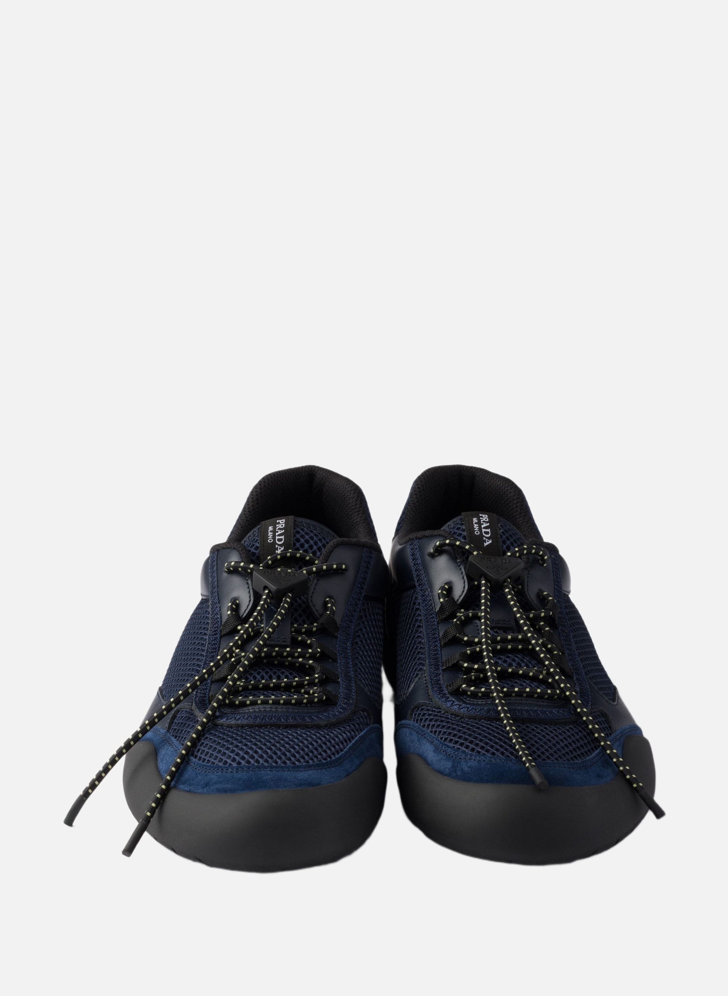 Baskets speedrock en cuir et mesh PRADA Bleu