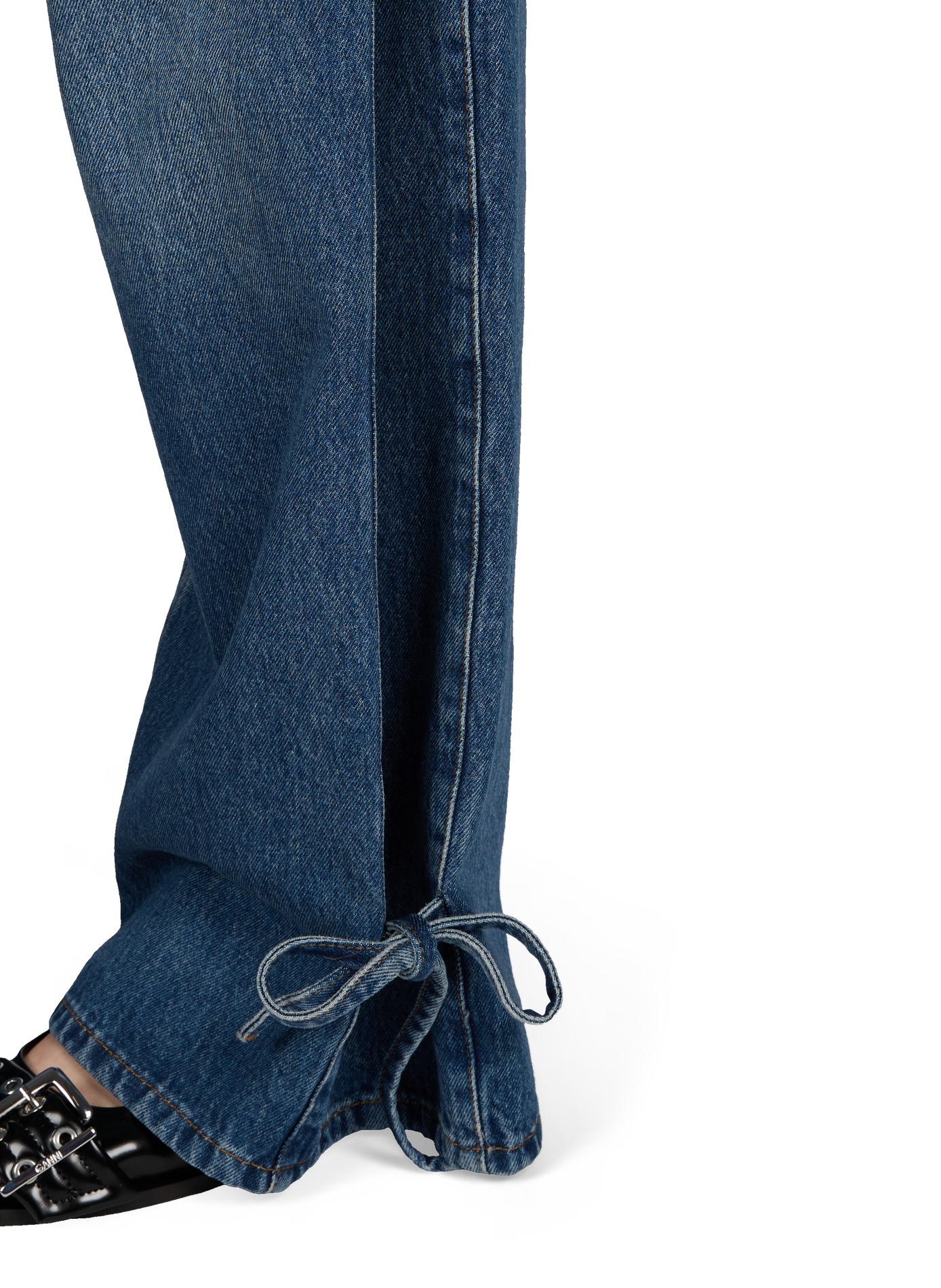 Mid-rise wide-leg jeans OBJECT Blue