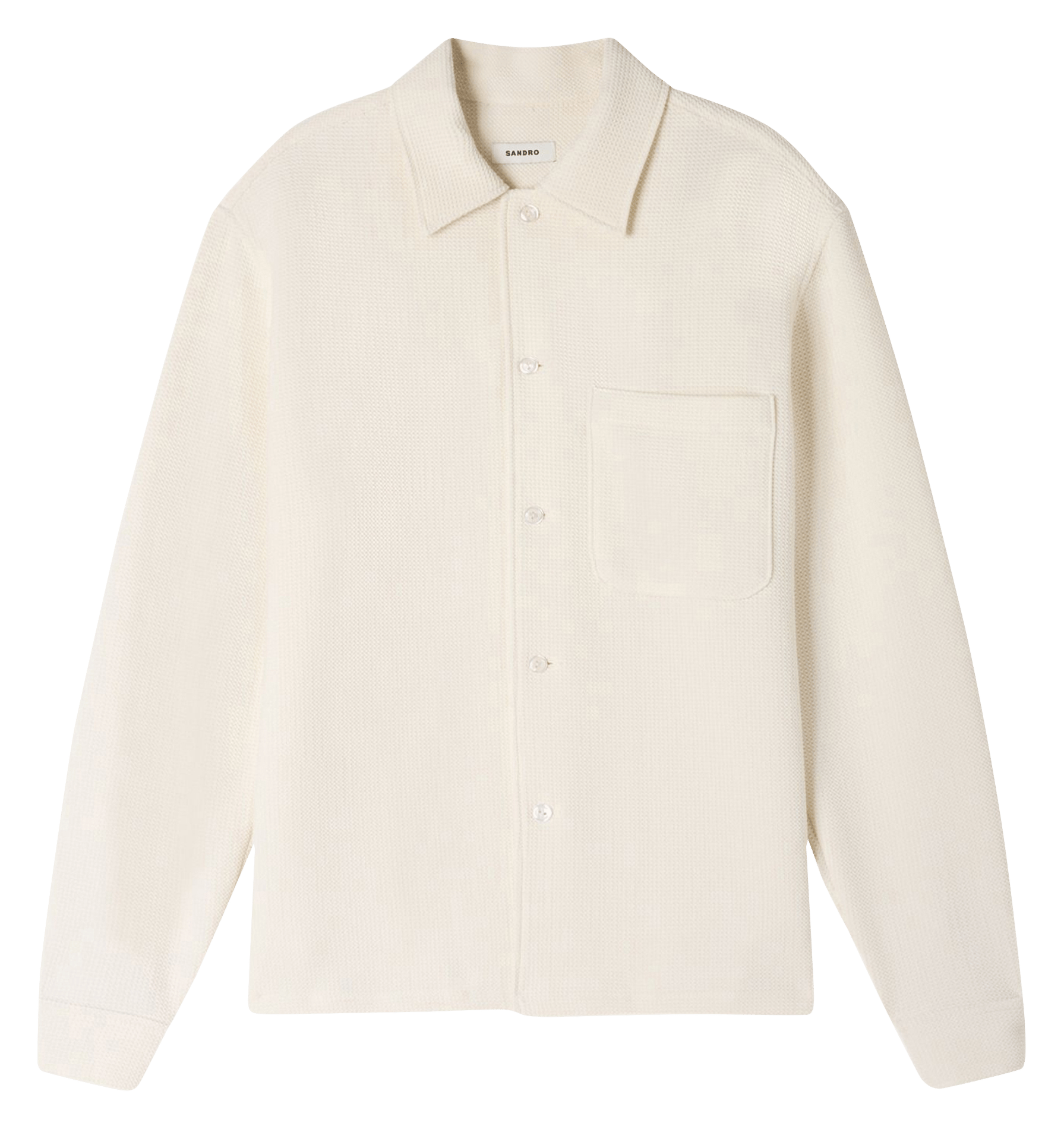 Chemise droite col classique SANDRO Beige