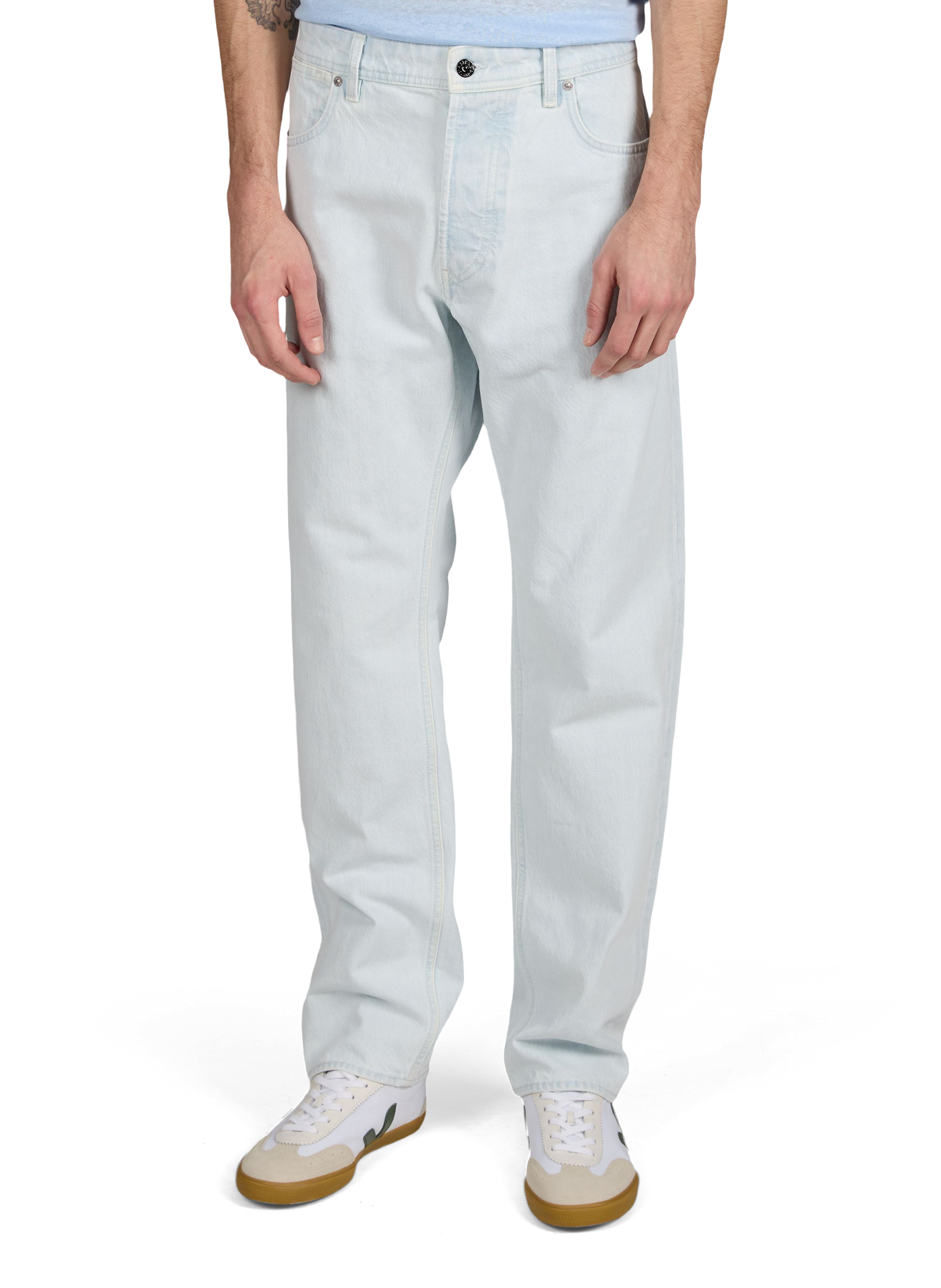 Jean droit en coton STONE ISLAND Bleu