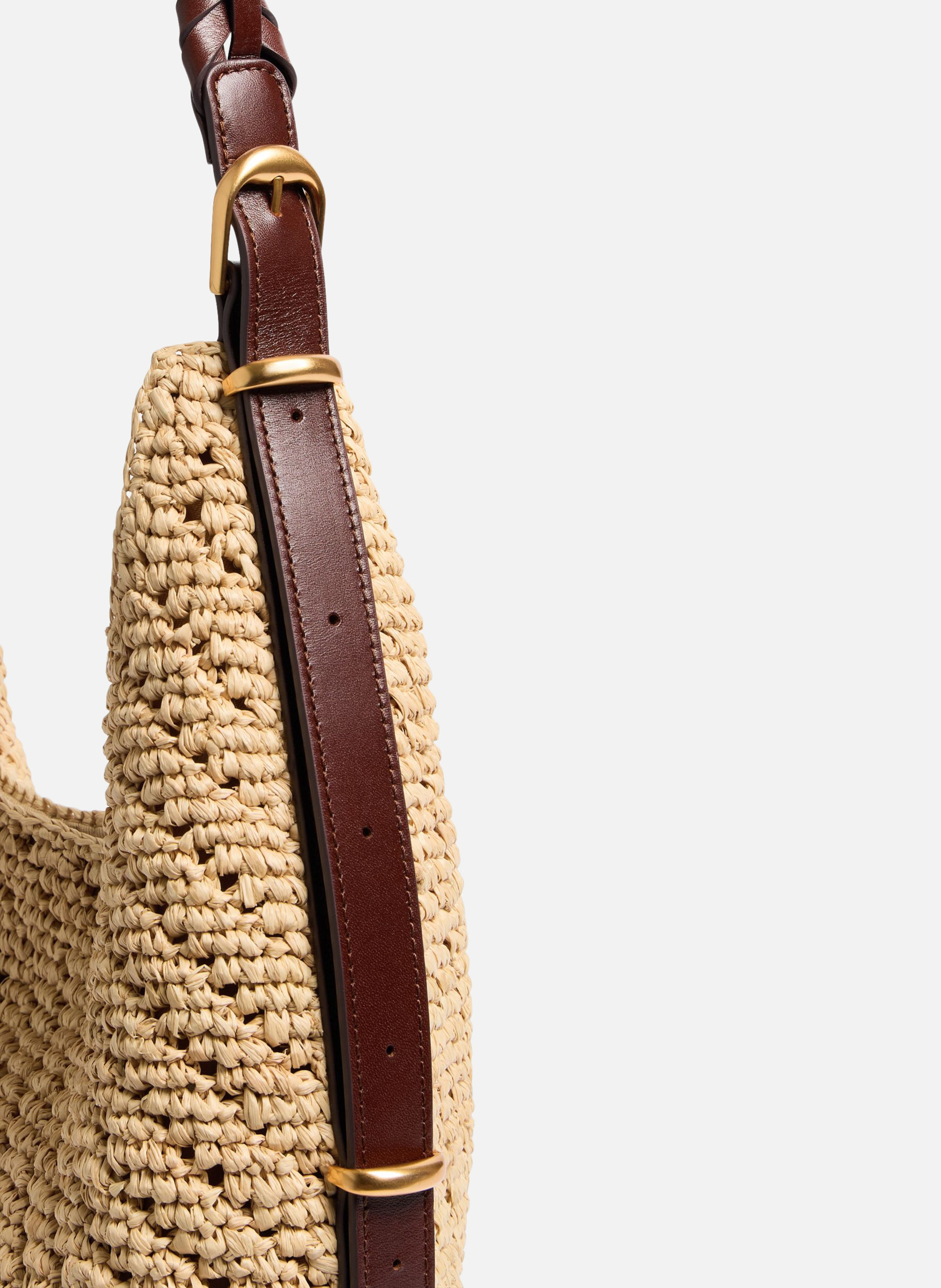 Sac hobo jess en raphia VANESSA BRUNO Beige
