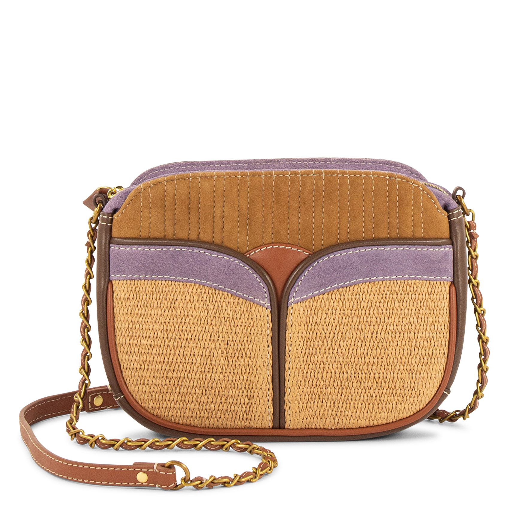 Besace bi-matière SESSUN Violet