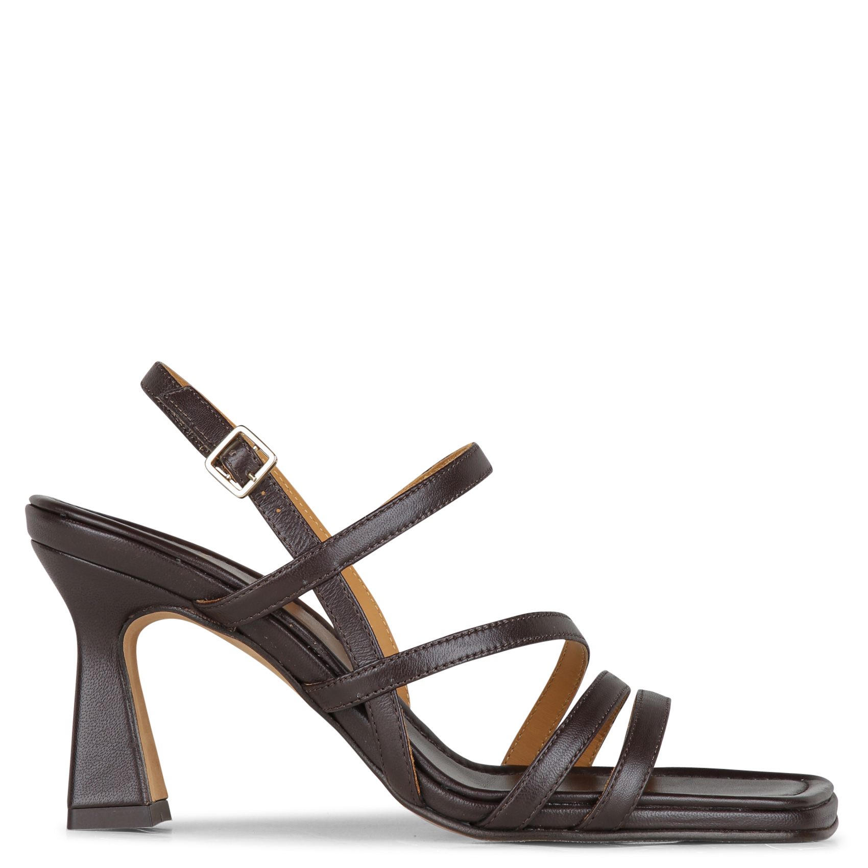 Sandales à talons en cuir selena BOBBIES Marron