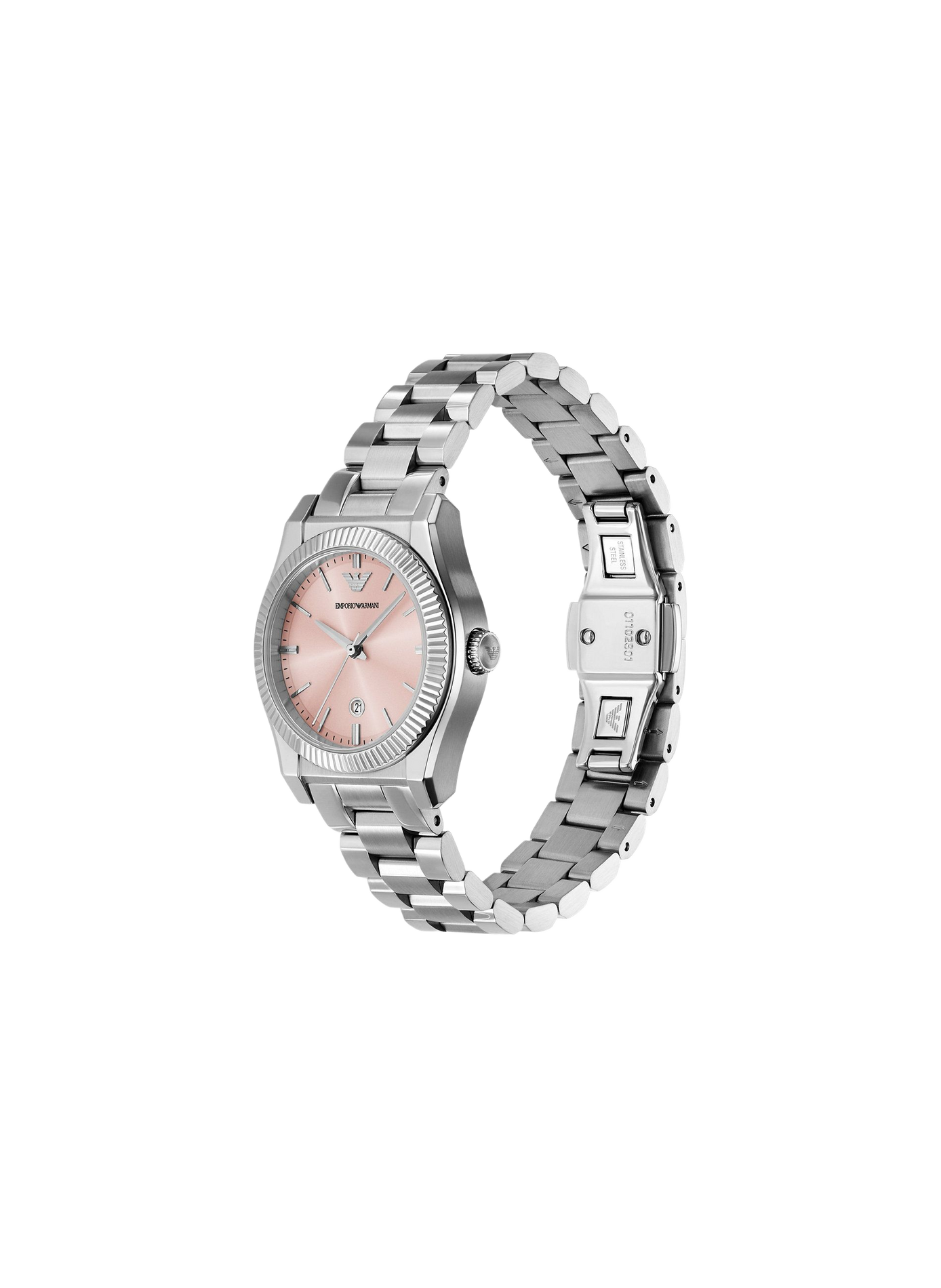 Montre quartz en acier inoxydable ARMANI MONTRES Rose