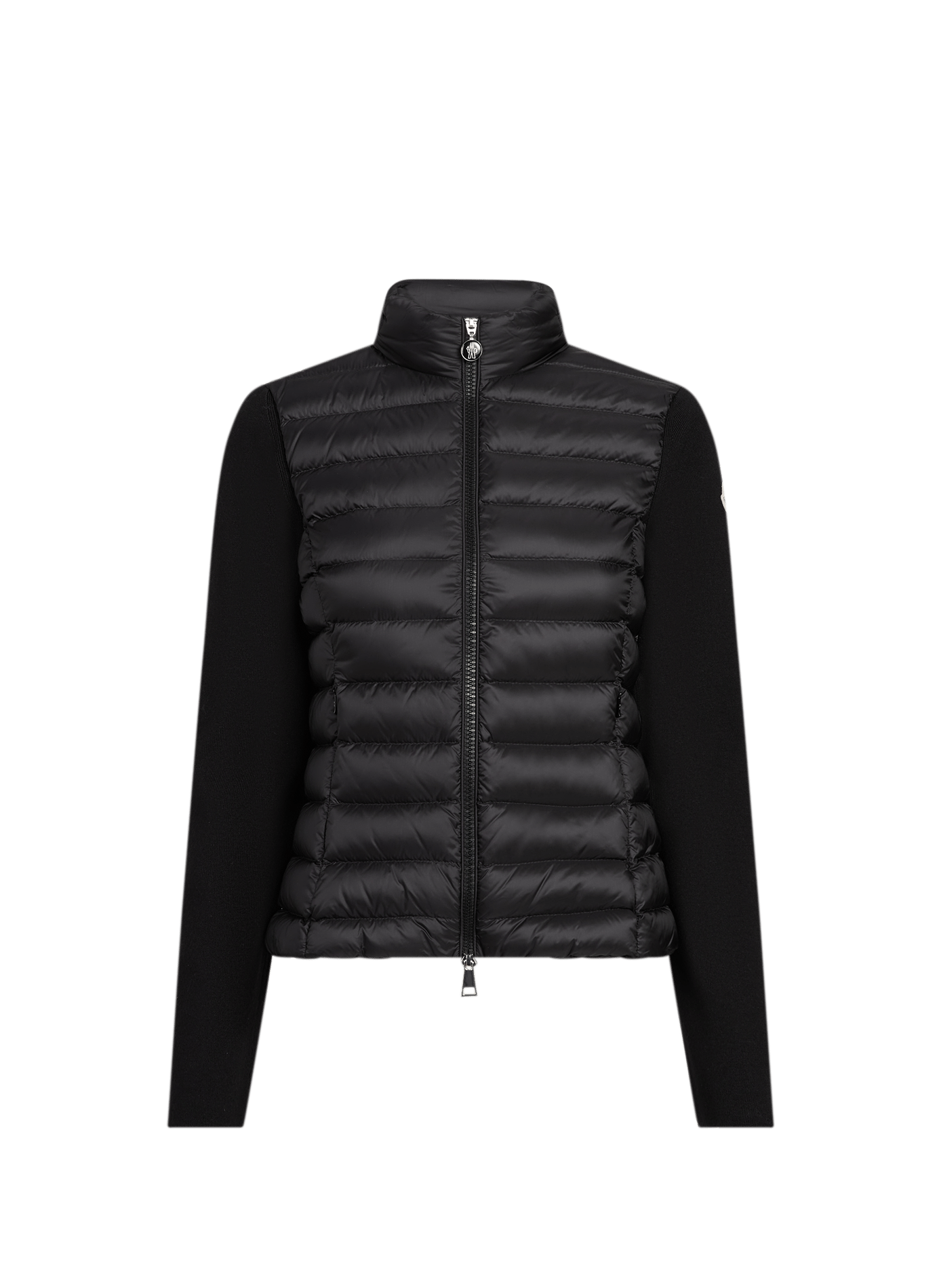 Fitted cardigan with removable hood MONCLER Black
