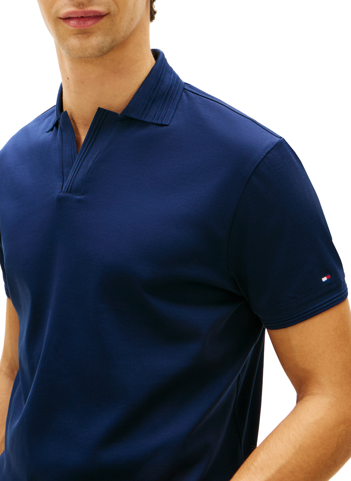 Polo manches courtes en coton TOMMY HILFIGER Bleu