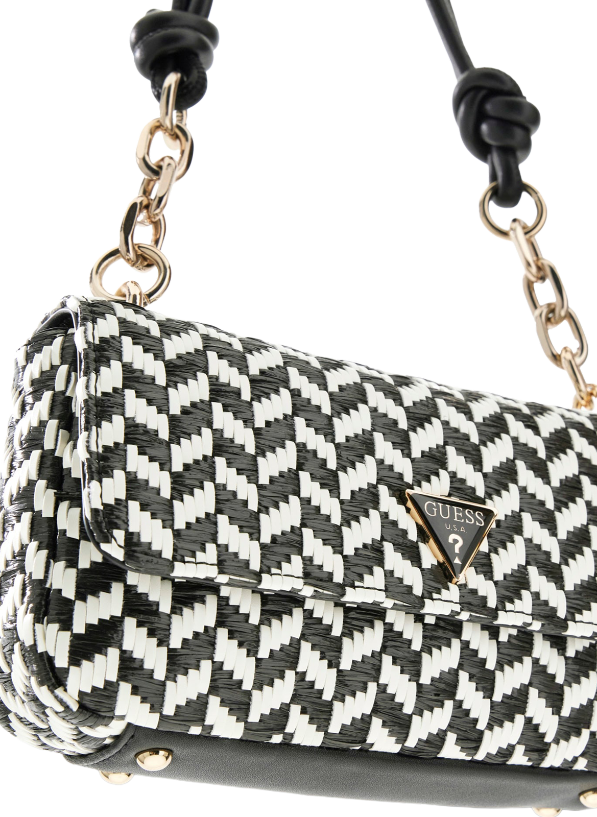 Tessi geometric pattern handbag GUESS Black