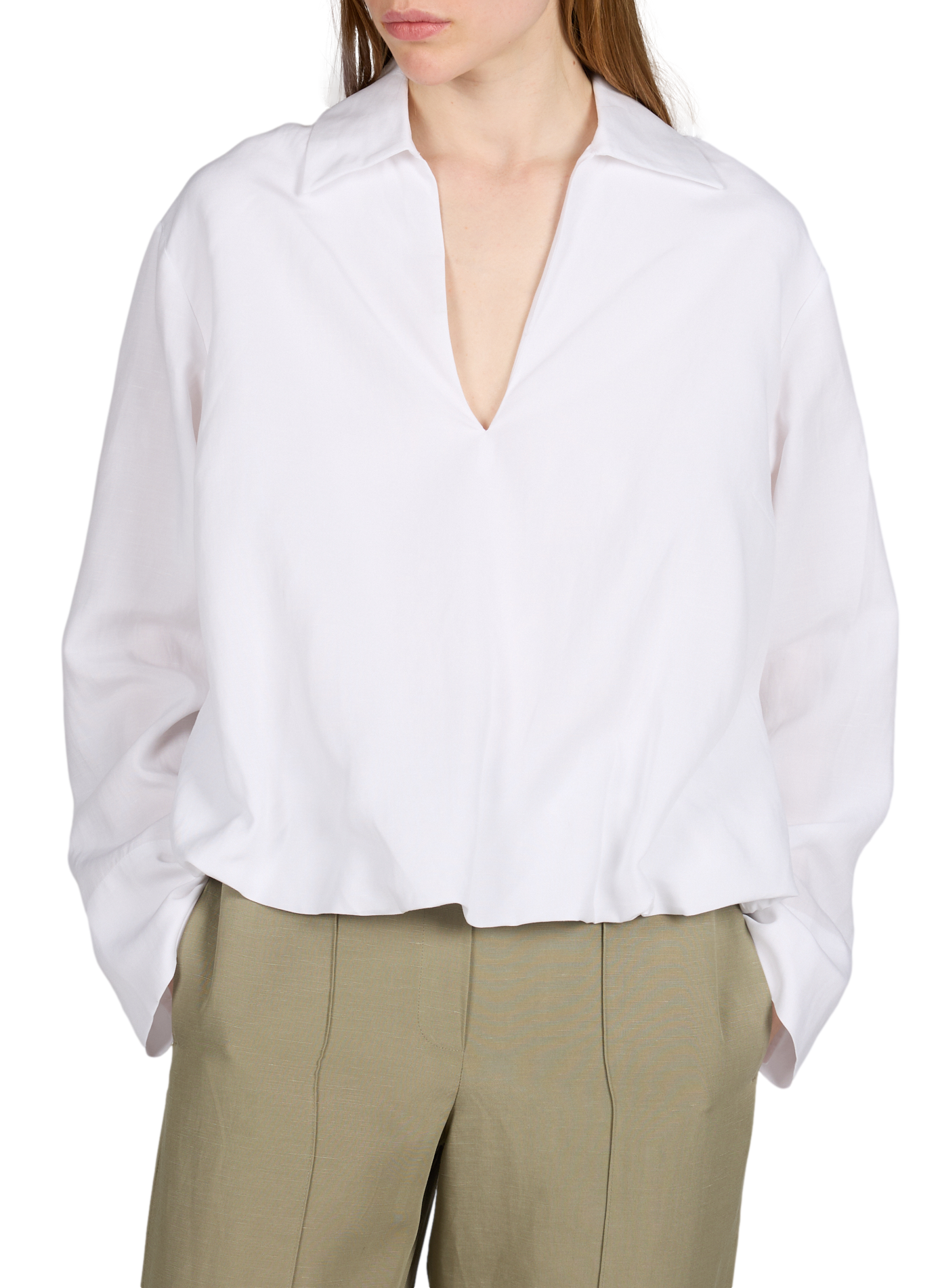 SADAPHNE plain fluid shirt SAMSOE SAMSOE White