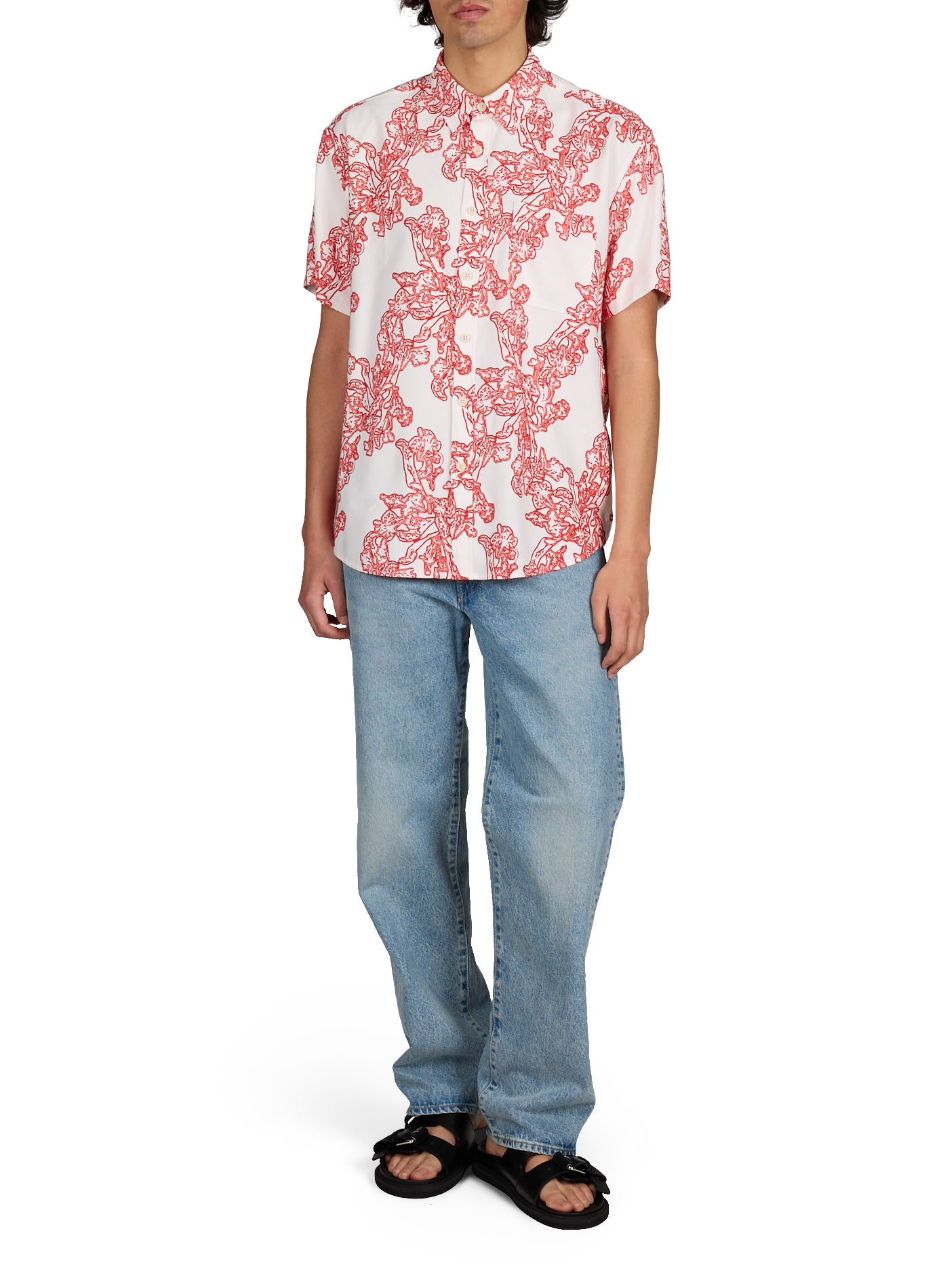 Printed short-sleeve Deon shirt NN.07 Beige