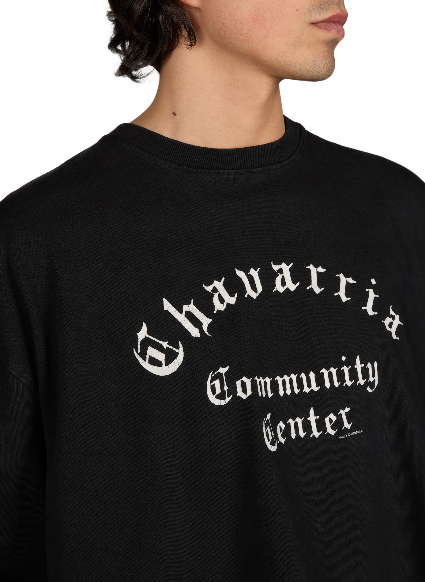 T-shirt Chavarria en coton WILLY CHAVARRIA Noir