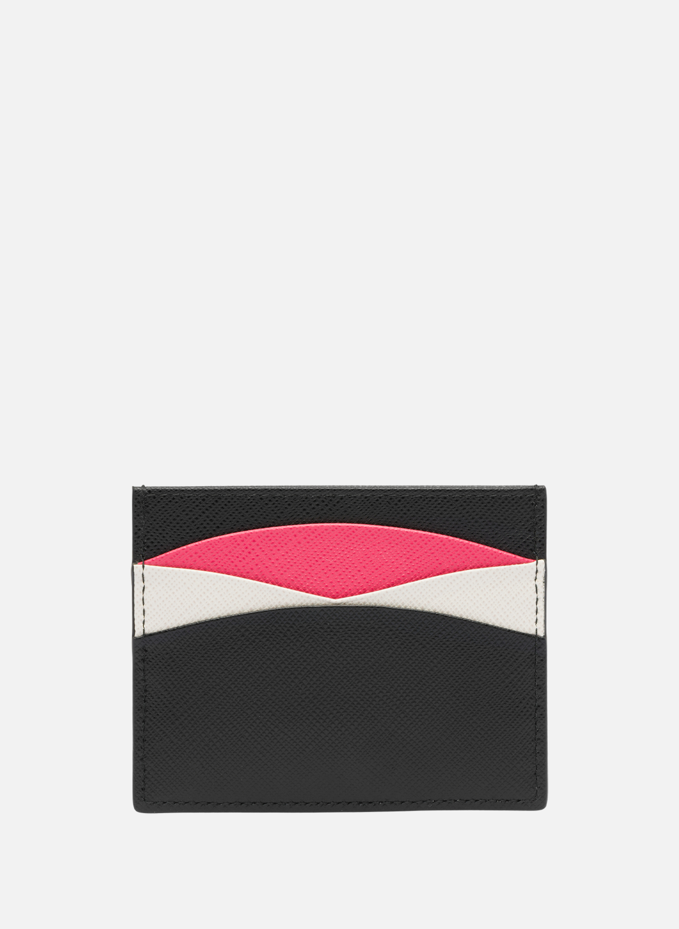 Porte-cartes en cuir saffiano PRADA Noir