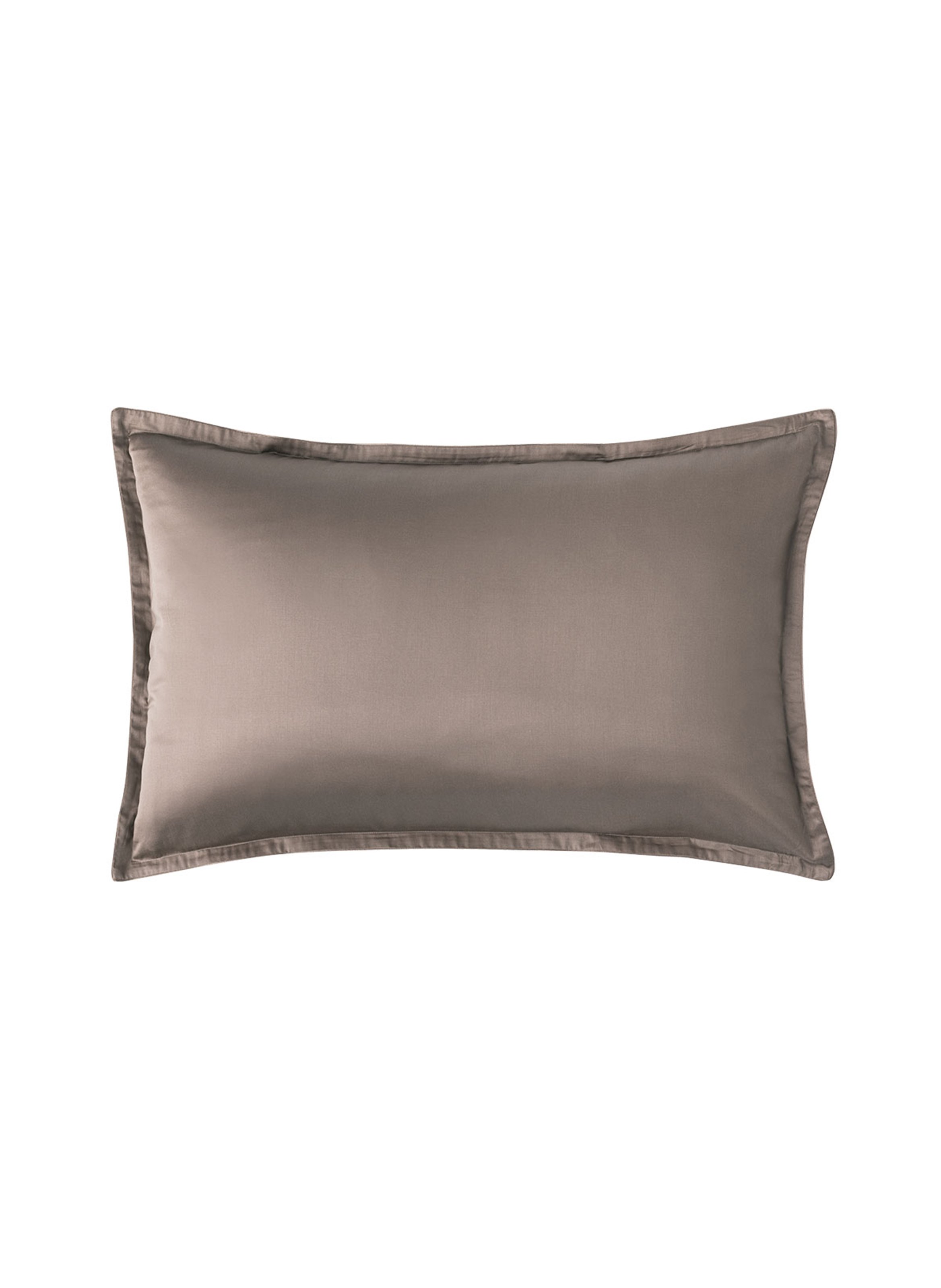 Parure de lit unie en satin de coton bio, taies rectangles, teophile ALEXANDRE TURPAULT Marron
