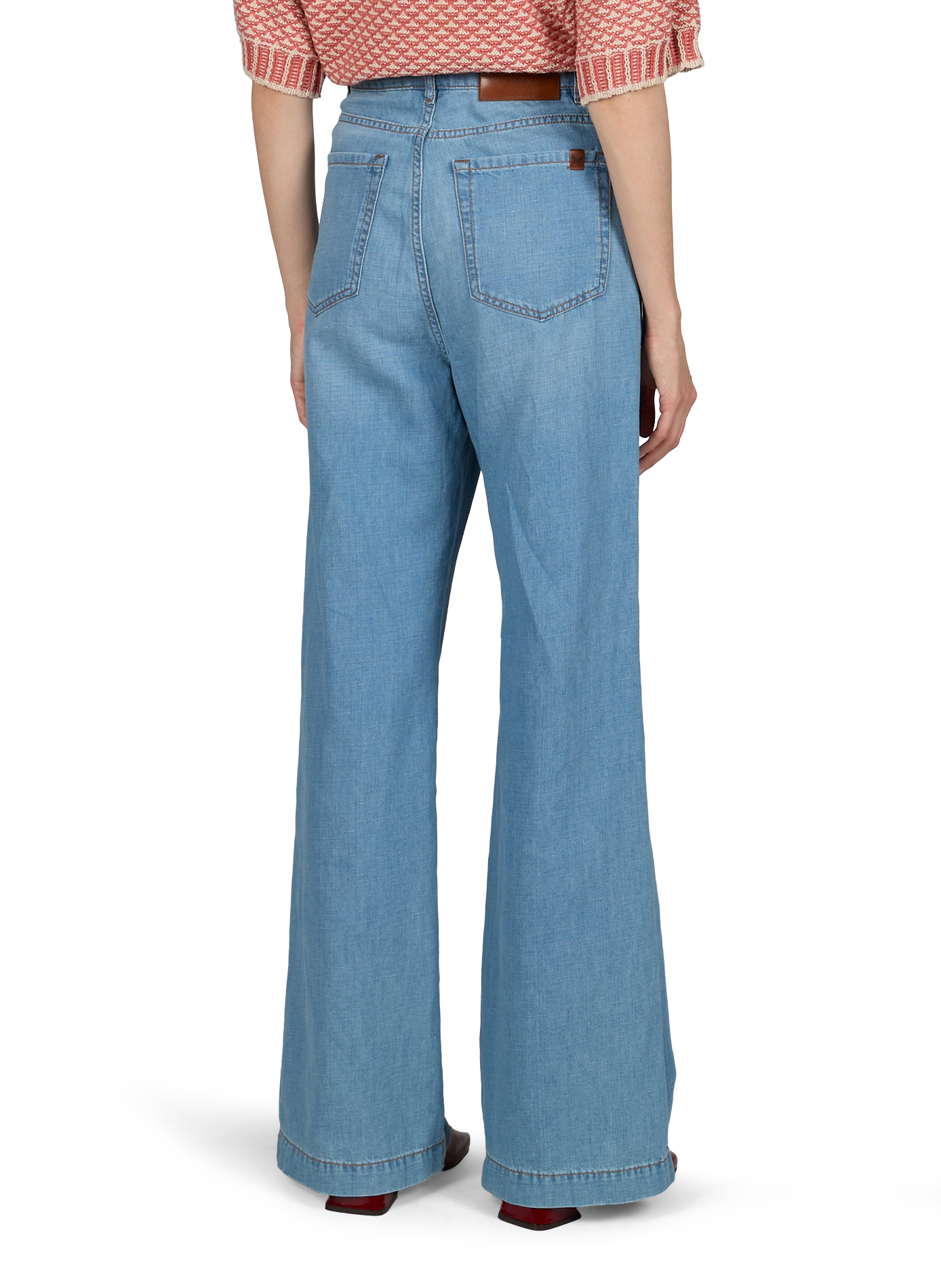 Straight leg jeans in cotton and linen MAX MARA WEEK END Blue
