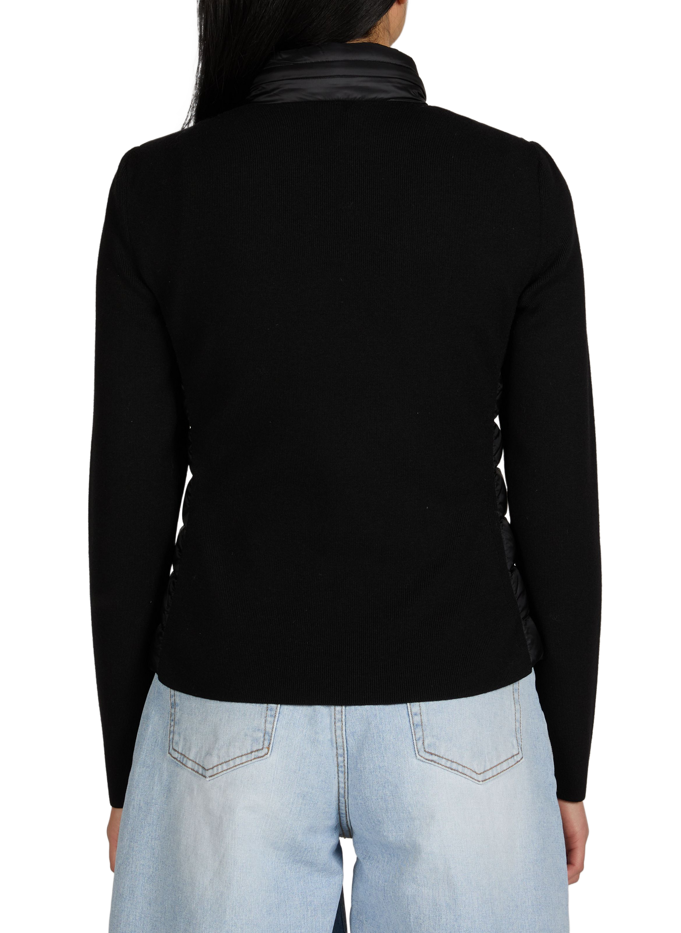 Taillierter Cardigan mit abnehmbarer Kapuze MONCLER Schwarz