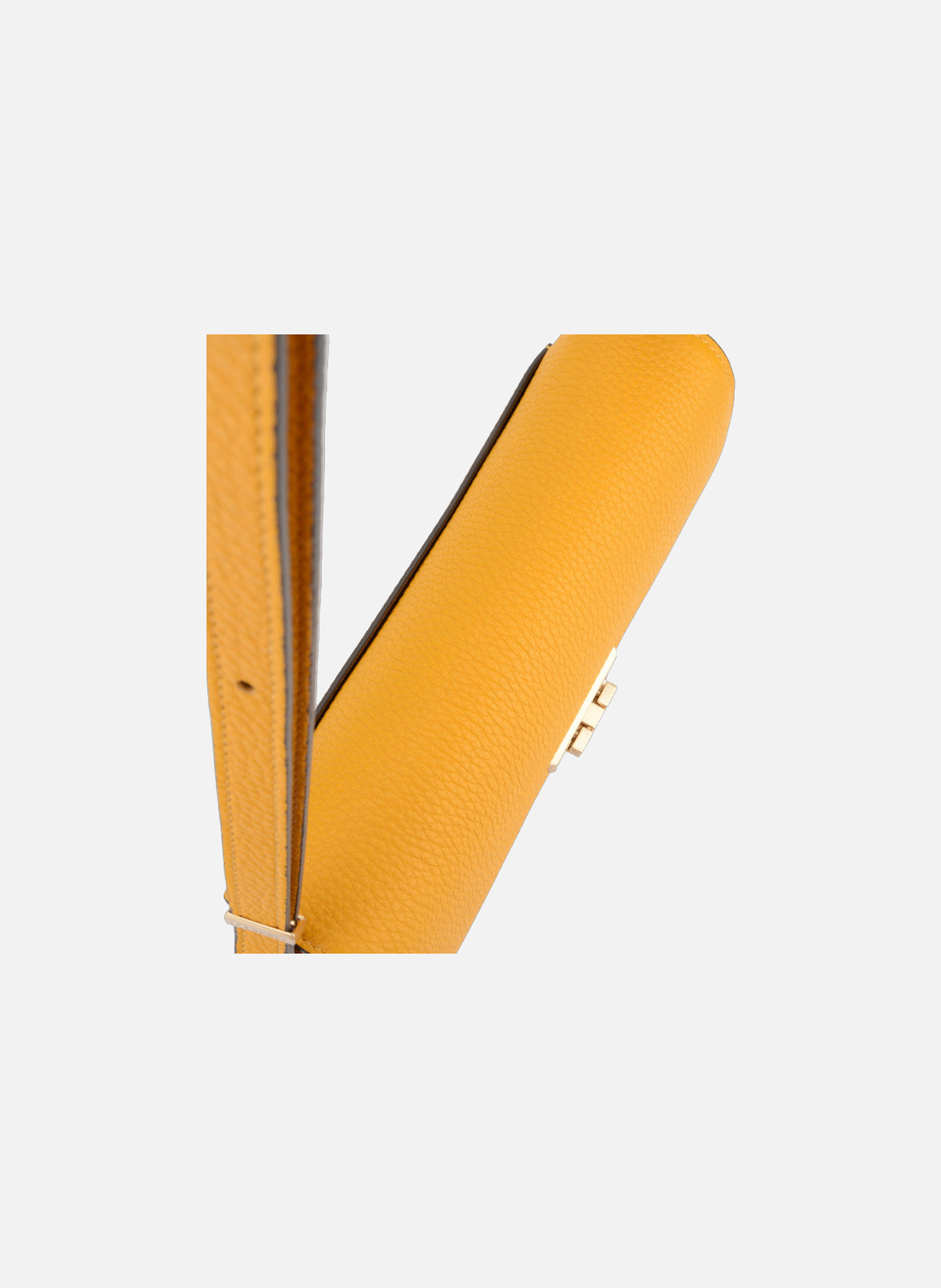 Auteuil | sac porté travers gm en cuir de vachette POURCHET Jaune