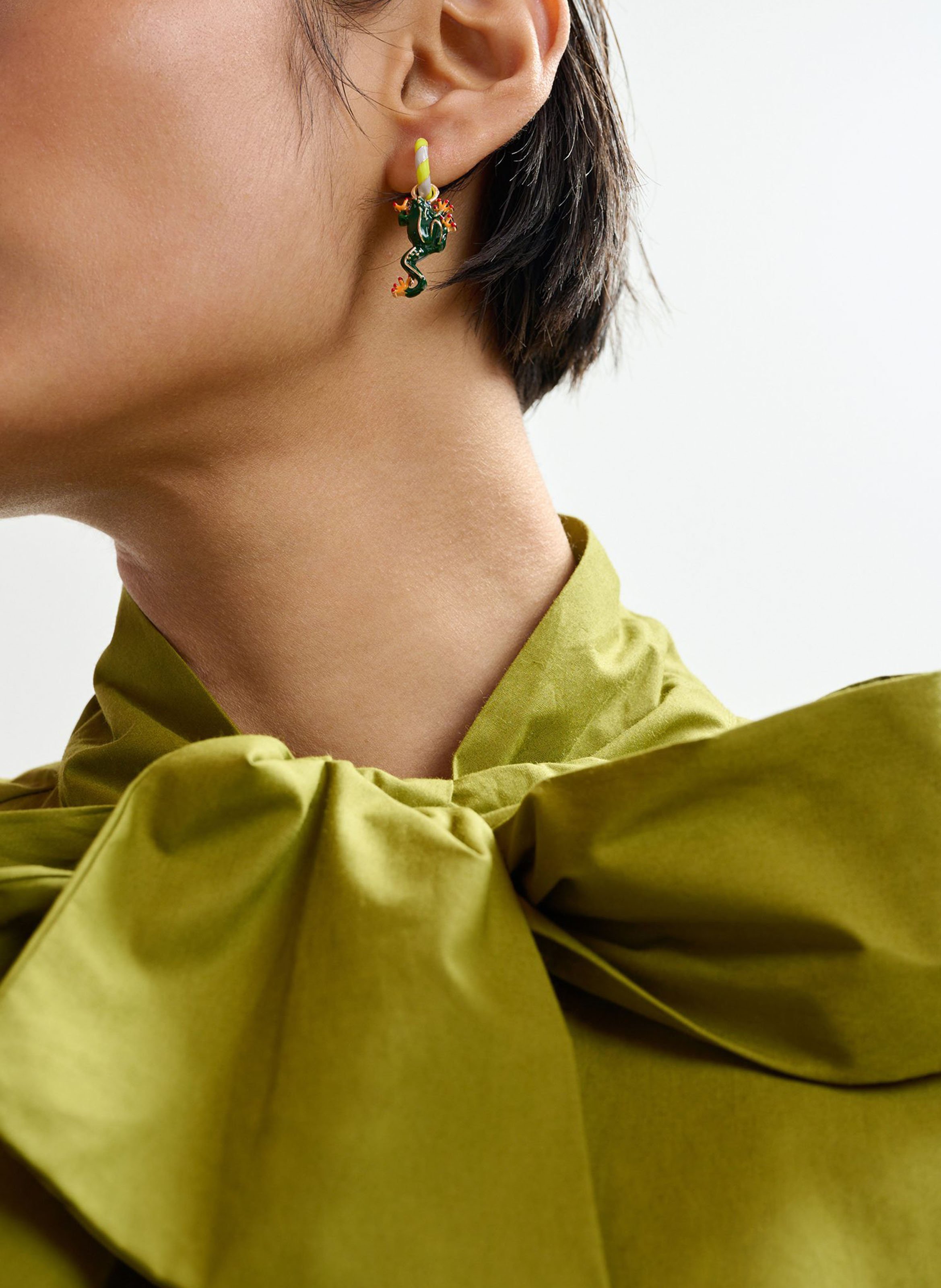 Boucles d'oreilles pendantes jedrive ESSENTIEL ANTWERP Jaune