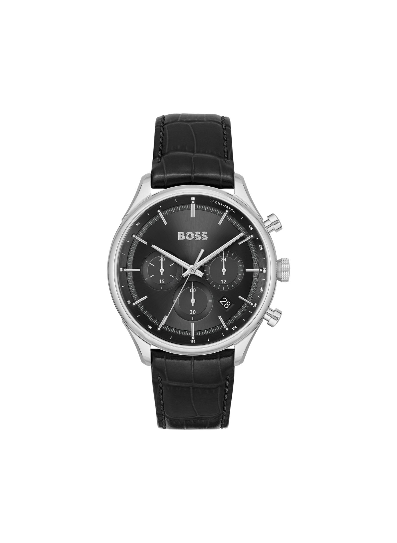 Montre quartz Gregor en acier inoxydable BOSS MONTRES Noir