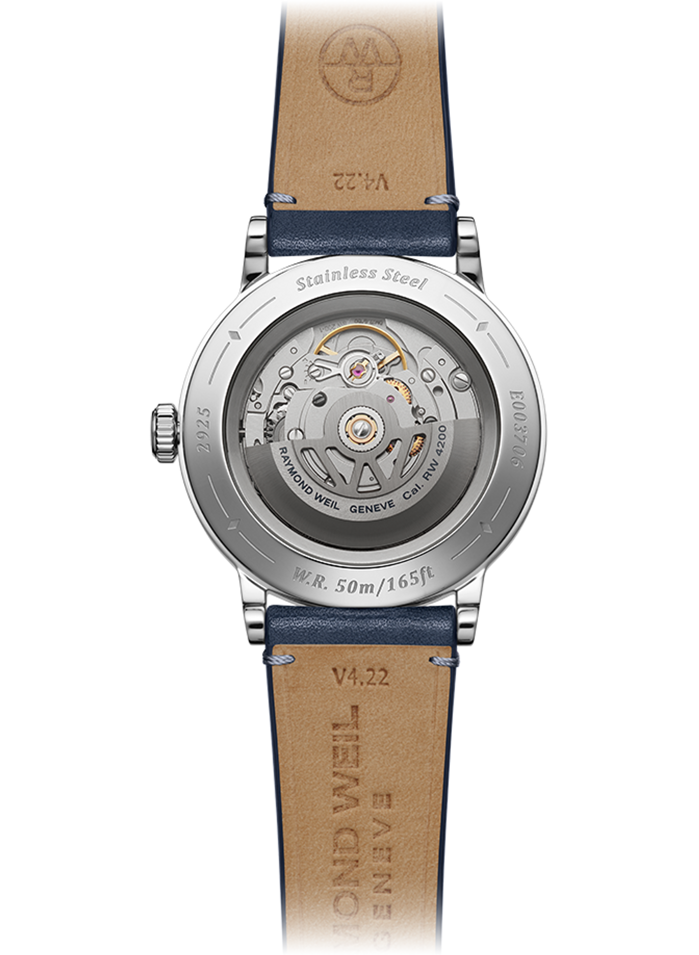 Montre automatique Millesime Central Seconds en cuir RAYMOND WEIL Bleu