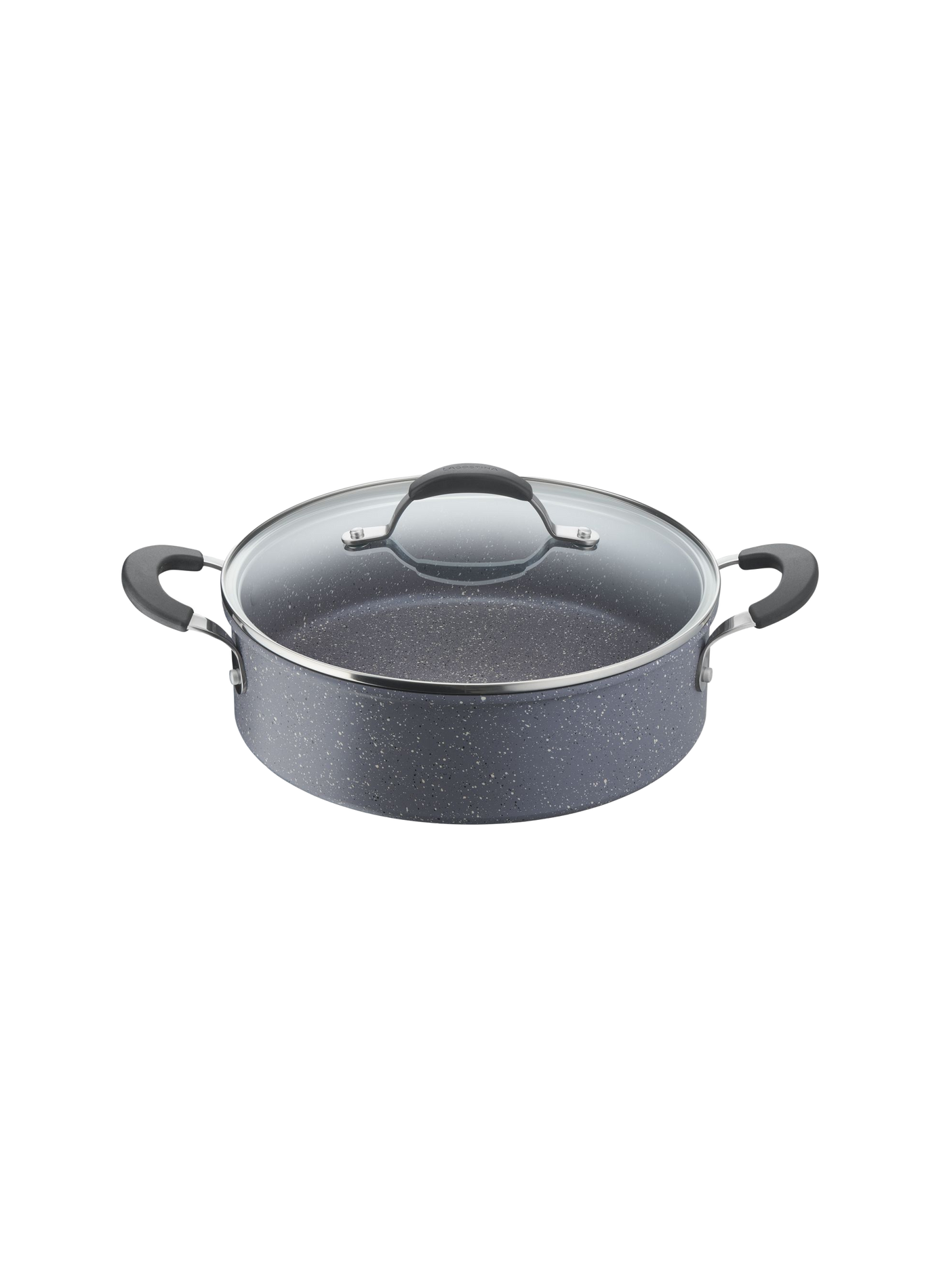 Tempra Mineral Sauté Pan with 2 Handles and Lid LAGOSTINA Grey