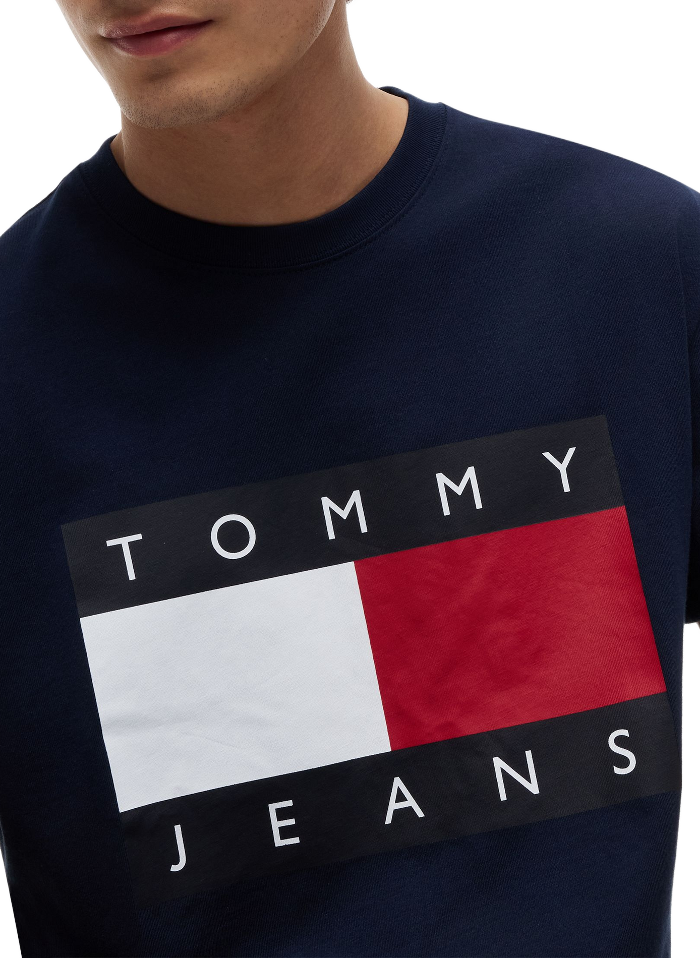 Round neck printed t-shirt TOMMY HILFIGER Blue