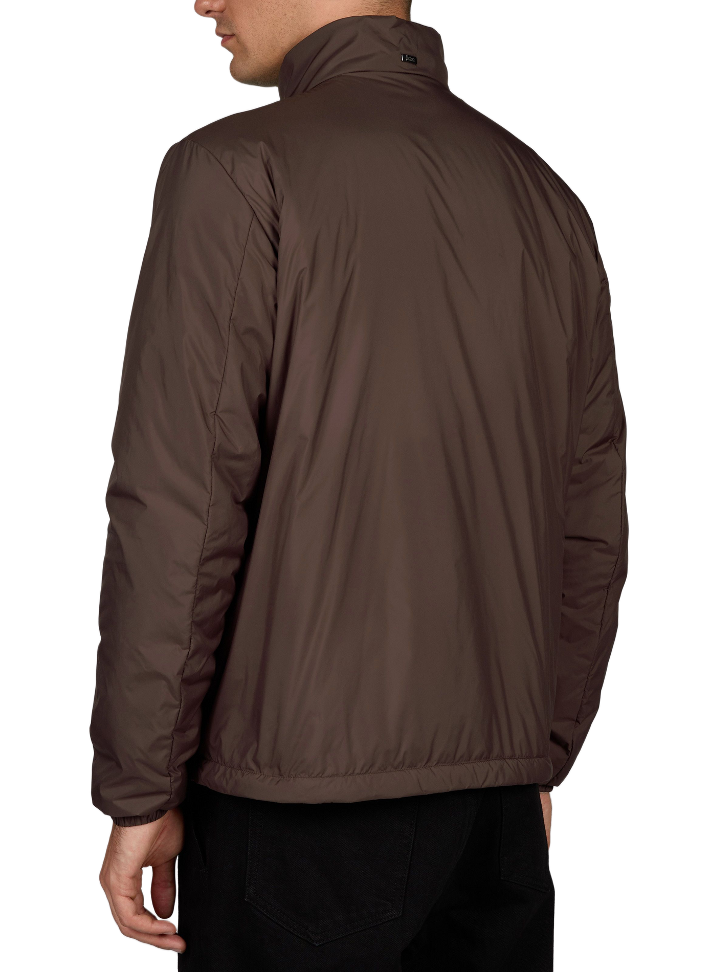 Jacket with high collar and adjustable hem HERNO Brown