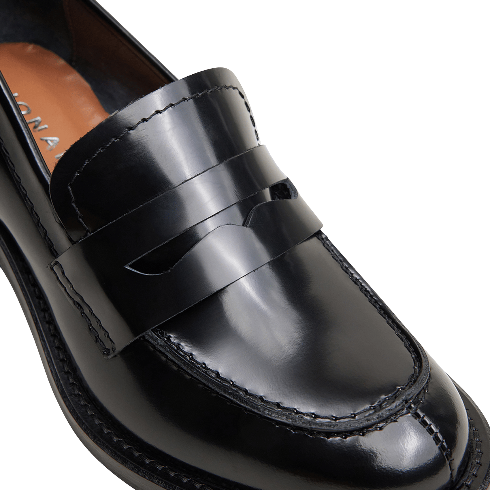 Mocassins à talon en cuir vernis dollege JONAK Noir