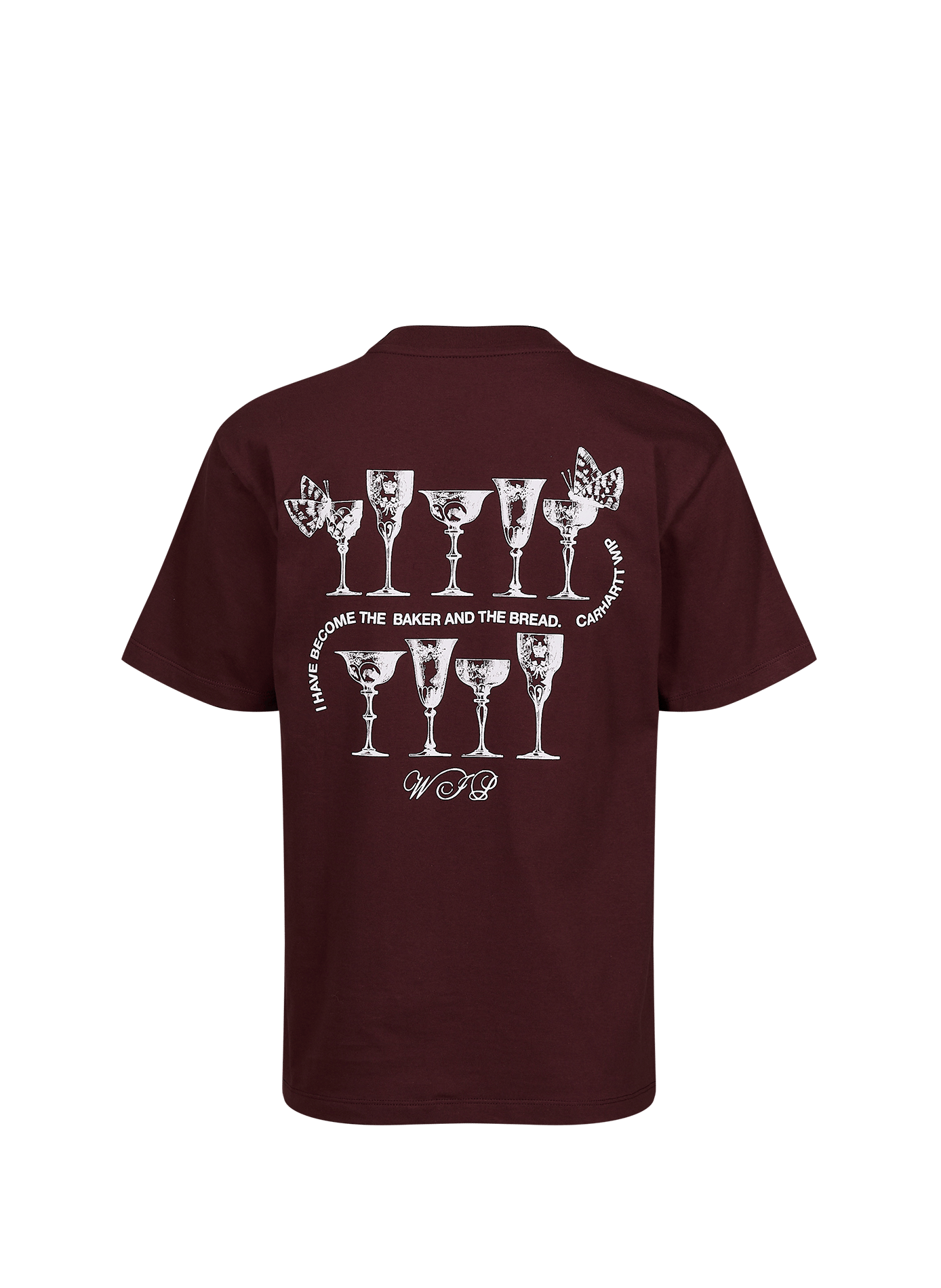 Round neck straight printed t-shirt CARHARTT WIP Red