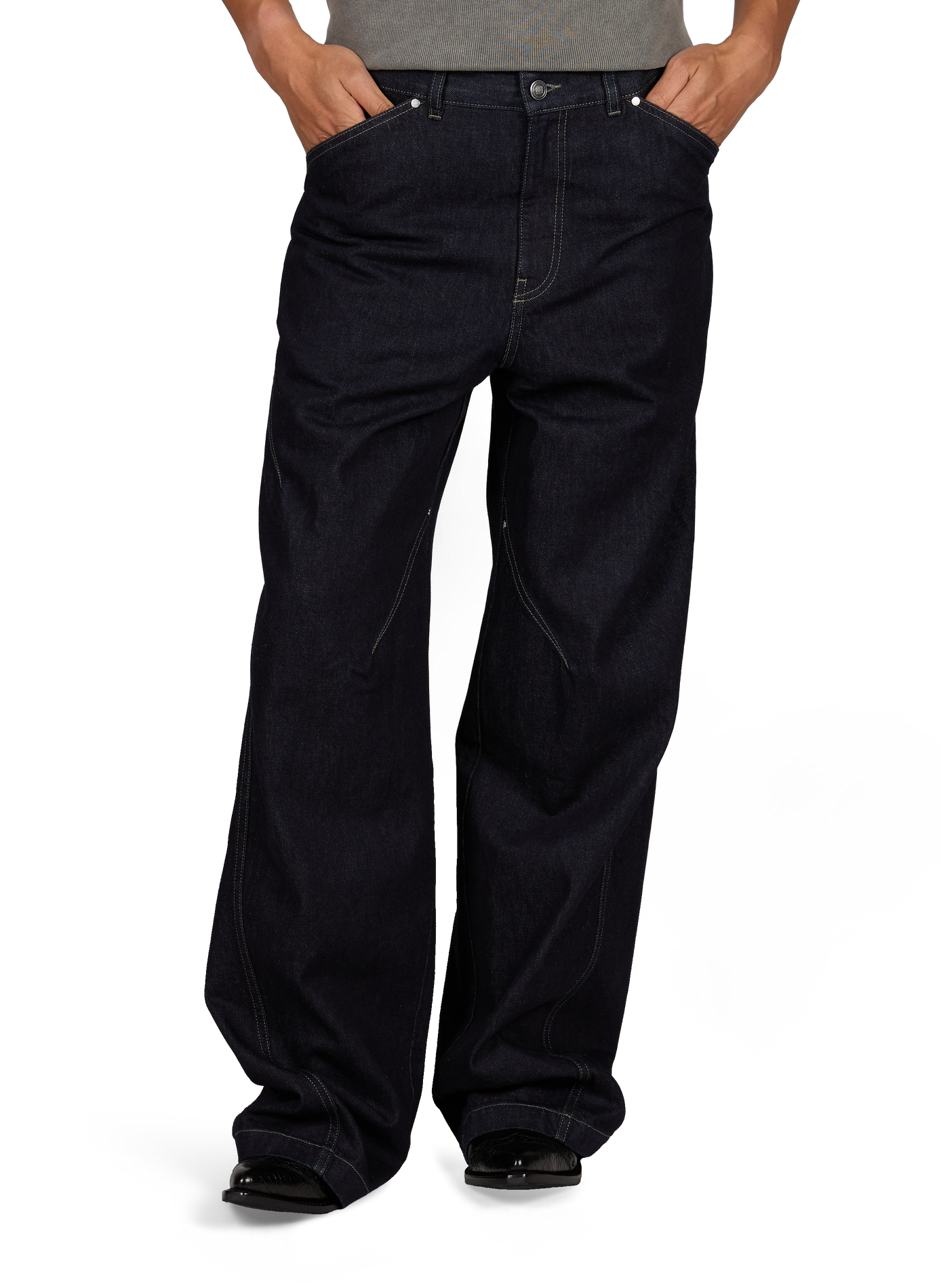 Wide cotton jeans LOUIS GABRIEL NOUCHI Blue