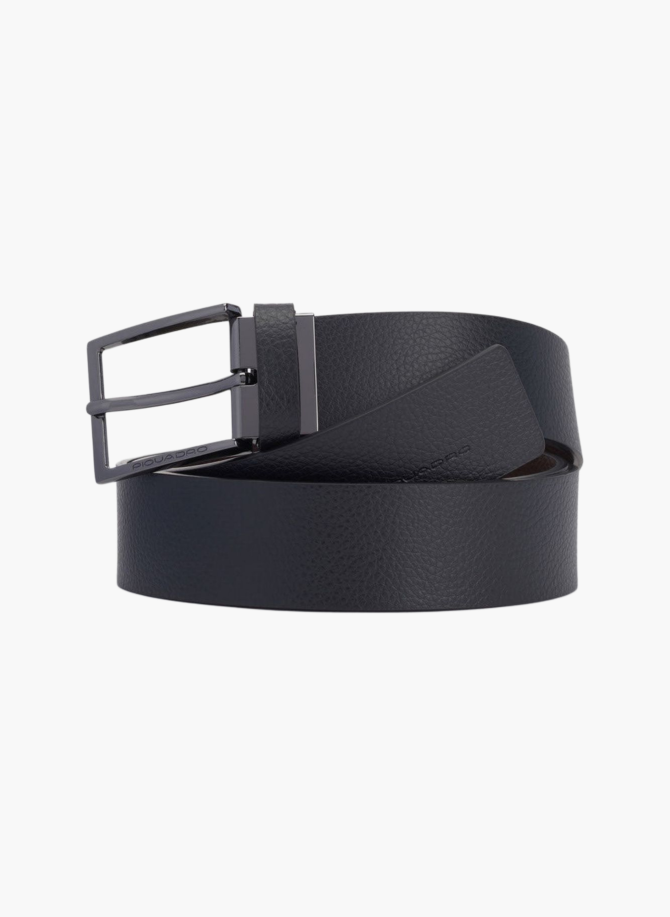 Men's cut-edge reversible leather belt PIQUADRO Black