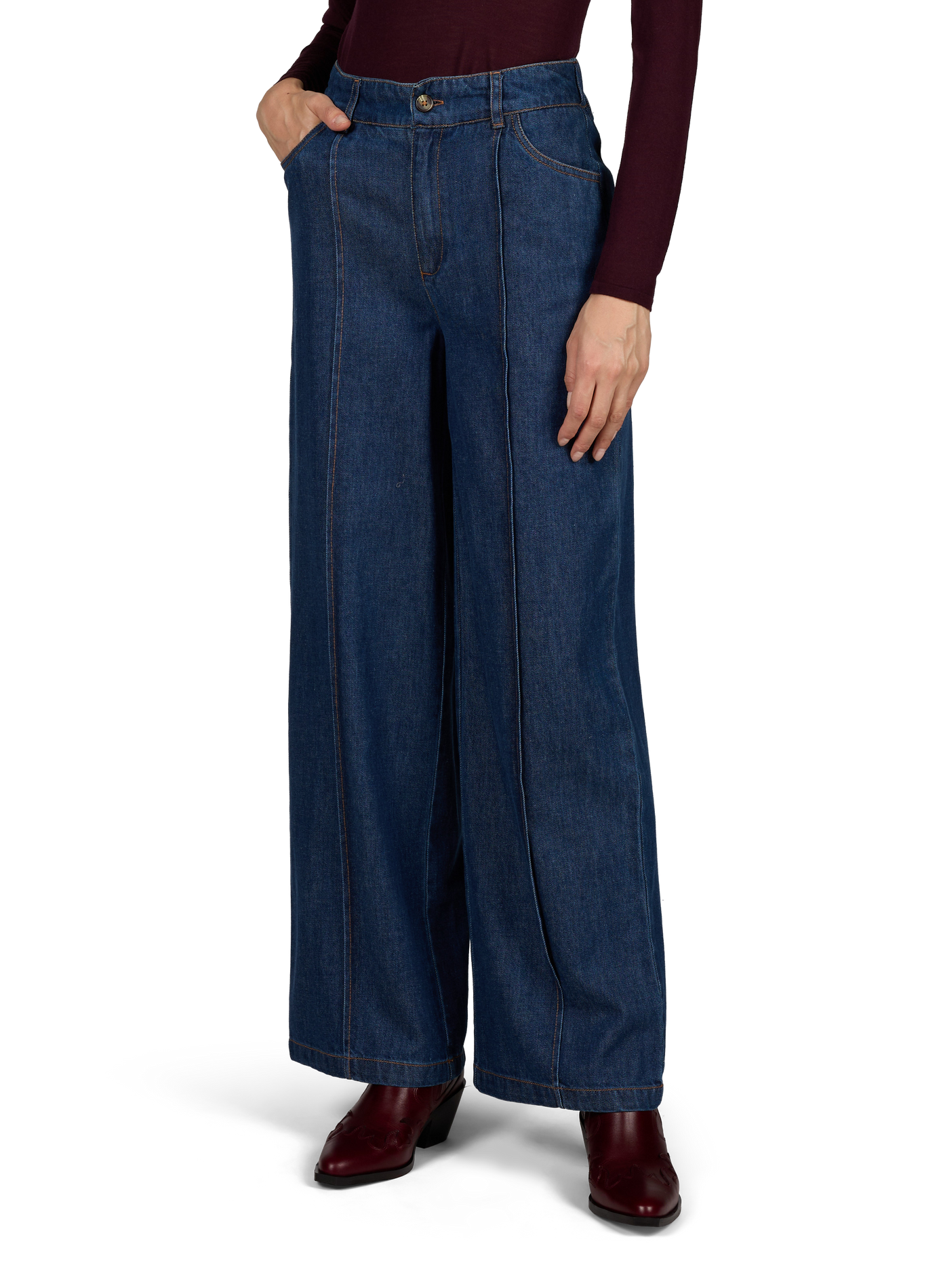 Wide Elasticated Denim Pants LOUISE MISHA Blue