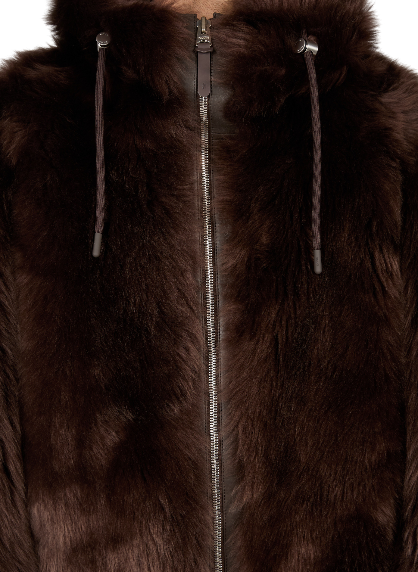 Lederjacke mit Kapuzenkragen MACKAGE Braun