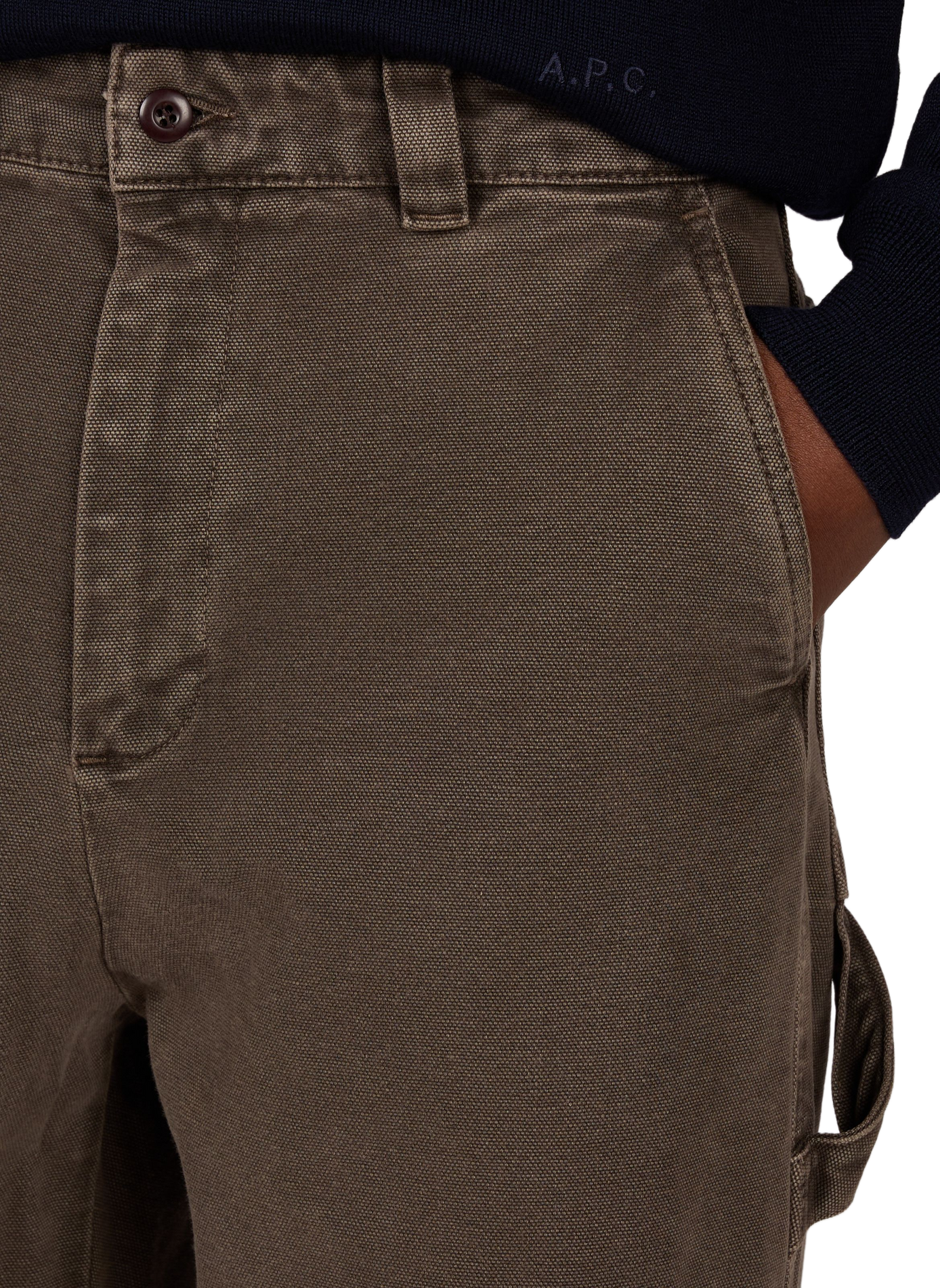 Straight cotton trousers  | Brown A.P.C. Men