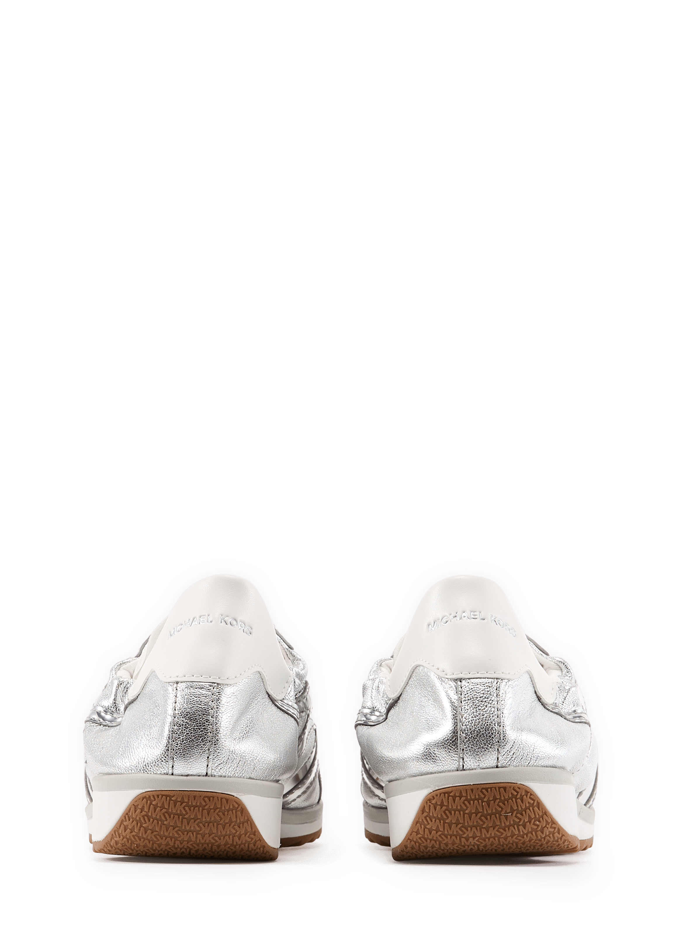 Baskets basses en cuir MICHAEL KORS Silver