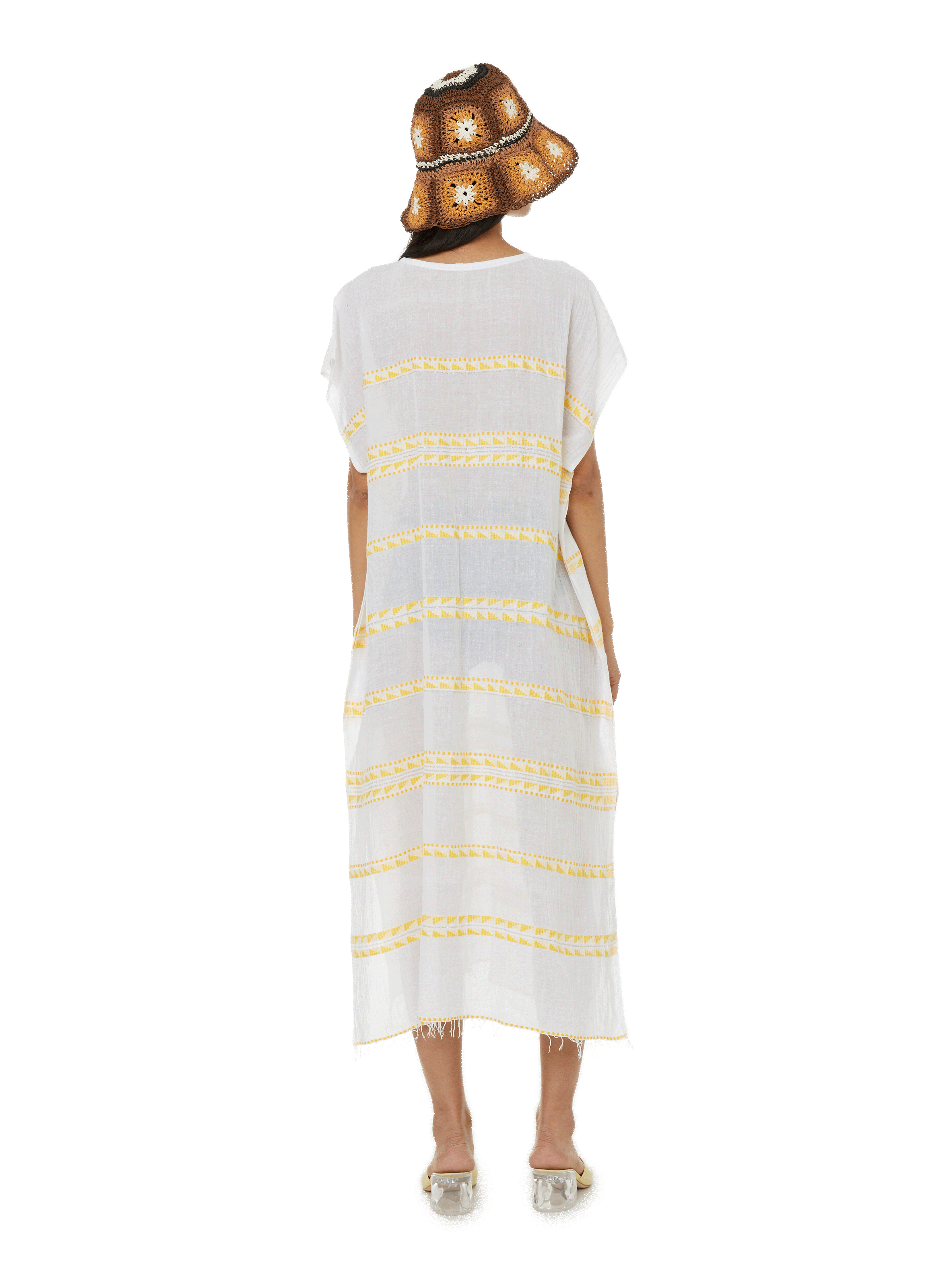 Robe longue Abeba en coton LEM LEM Jaune