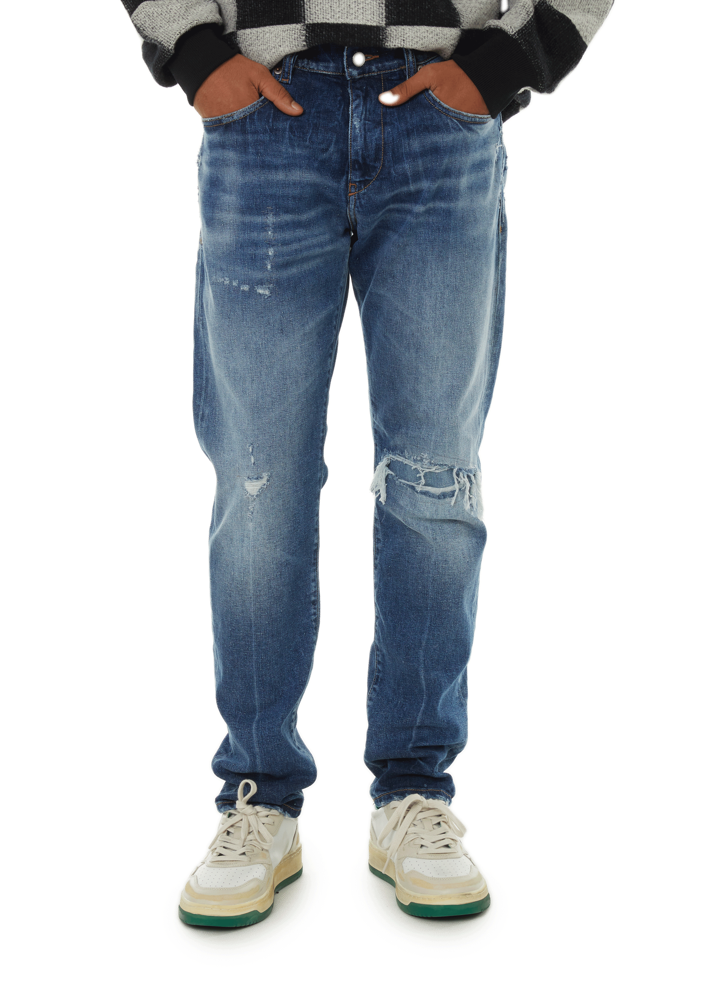 Jean slim en coton  DIESEL Bleu