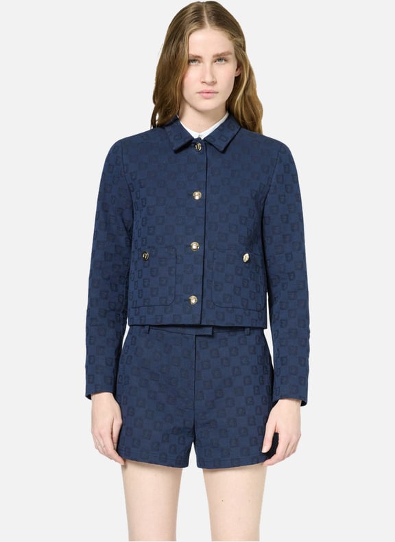 Veste en coton à monogramme - ramata Bleu by GERARD DAREL GERARD DAREL Veste en coton à monogramme - ramata Bleu
