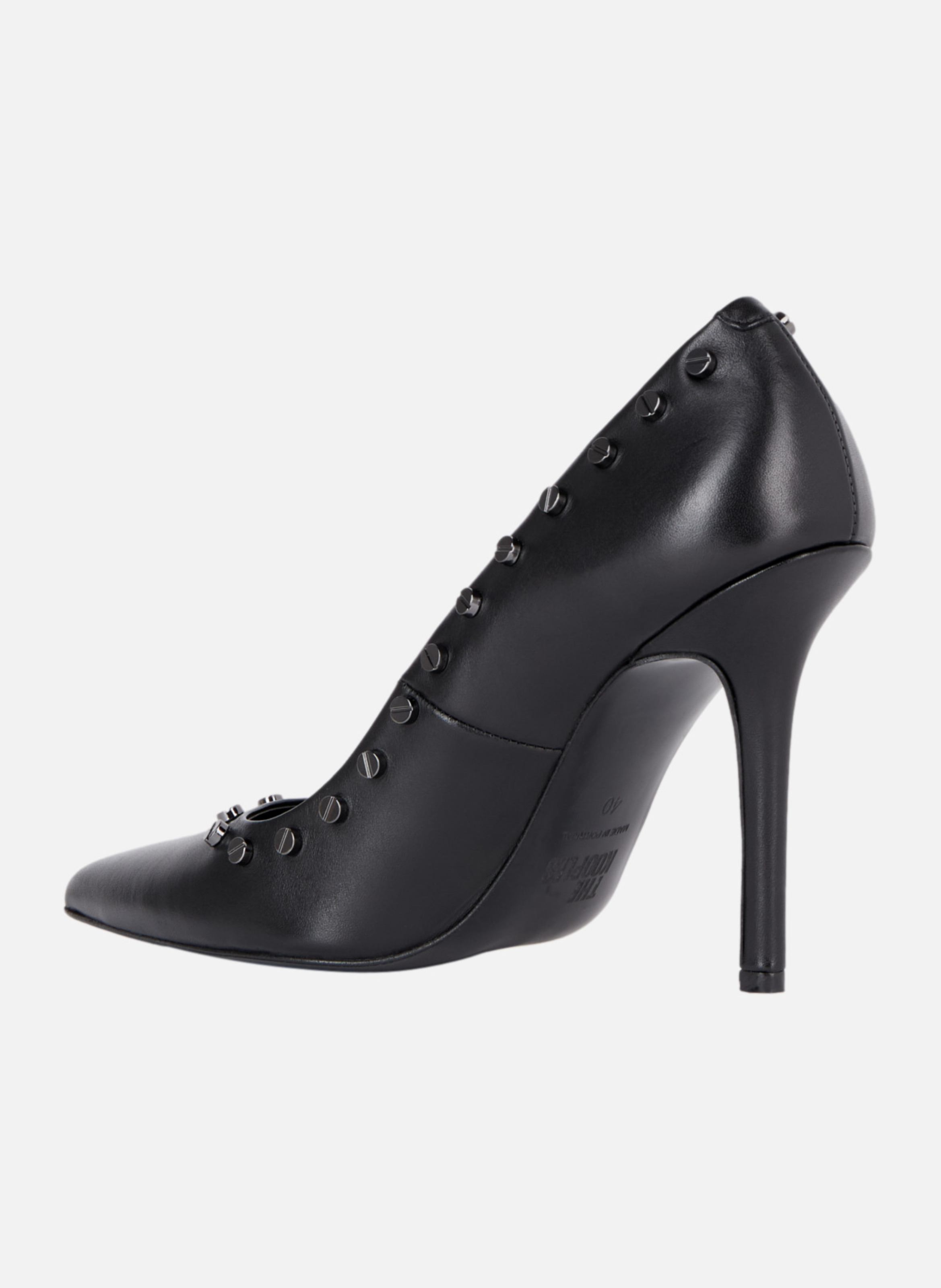 Escarpins à talons en cuir avec clous THE KOOPLES Noir