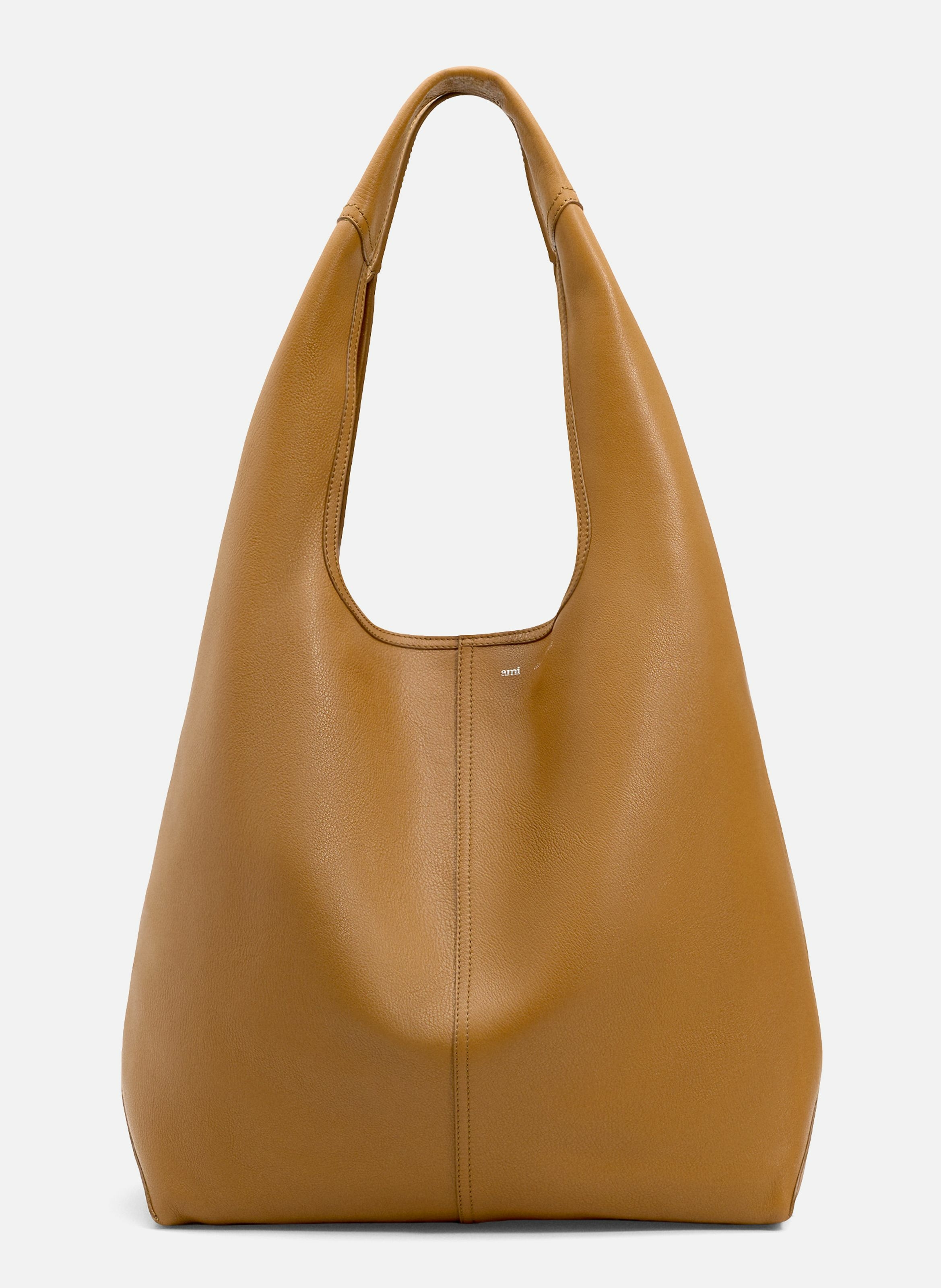 Sac Hobo Etienne En Cuir Souple unisexe JauneAMI PARIS